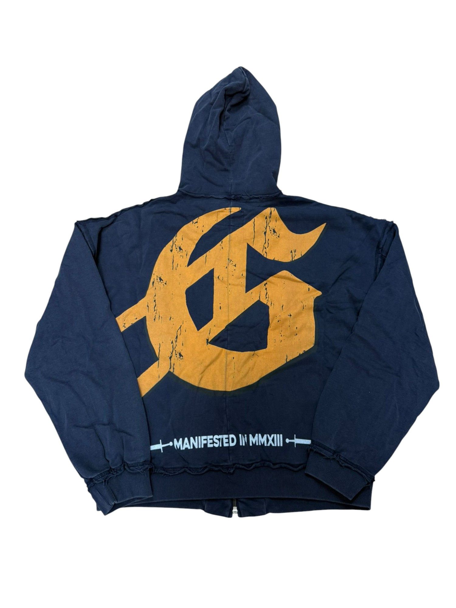Godspeed Godspeed 'Chrome Liberty' Navy Wash Zip Up Hoodie Size US S / EU 44-46 / 1 - 2 Thumbnail