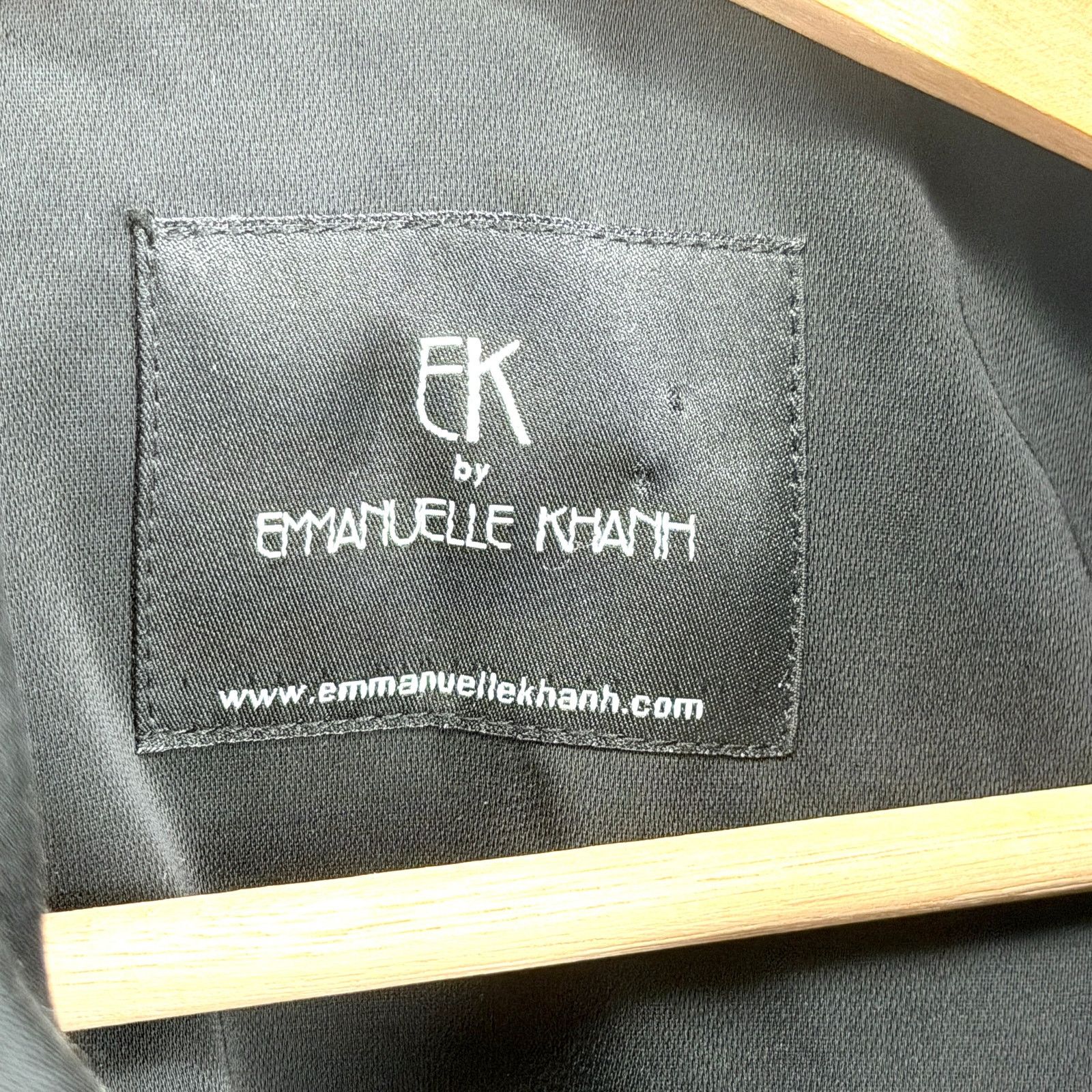 Emmanuelle Khanh Noir Cotton Blend Minimalist City Chic Raincoat Trench Coat Size US XXL / EU 58 / 5 - 7 Thumbnail