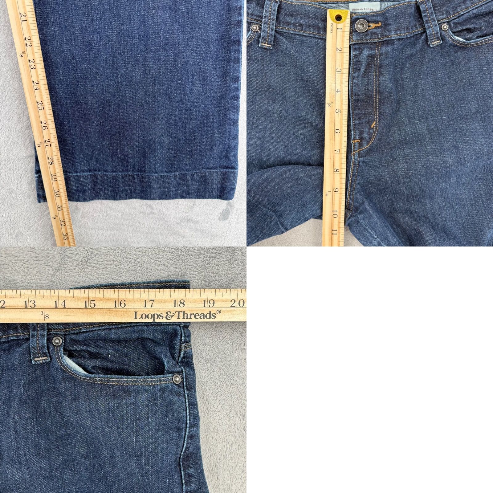 Levi's Levi's 544 Ultimate Lift Flare Jeans Dark Wash Denim Womens Size 16 Medium Size 38" / US 16 / IT 52 - 9 Thumbnail