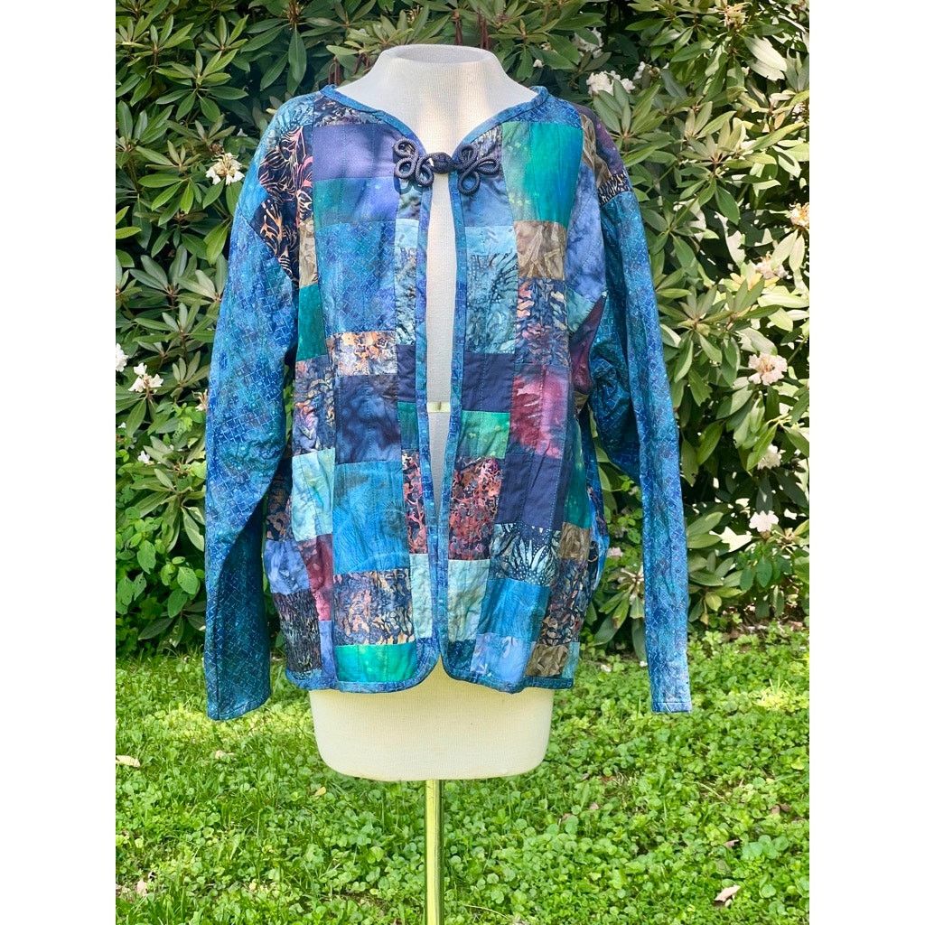 Handmade Vintage Handmade Quilted Jacket Y2K Grandmacore Cottagecore Size M / US 6-8 / IT 42-44 - 1 Thumbnail