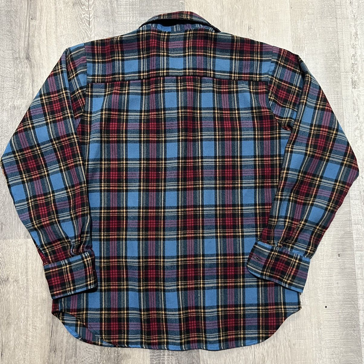 Arrow × Vintage VTG 70s/80s Pink/Blue Plaid Arrow Flannel Button Shirt Size US M / EU 48-50 / 2 - 2 Thumbnail