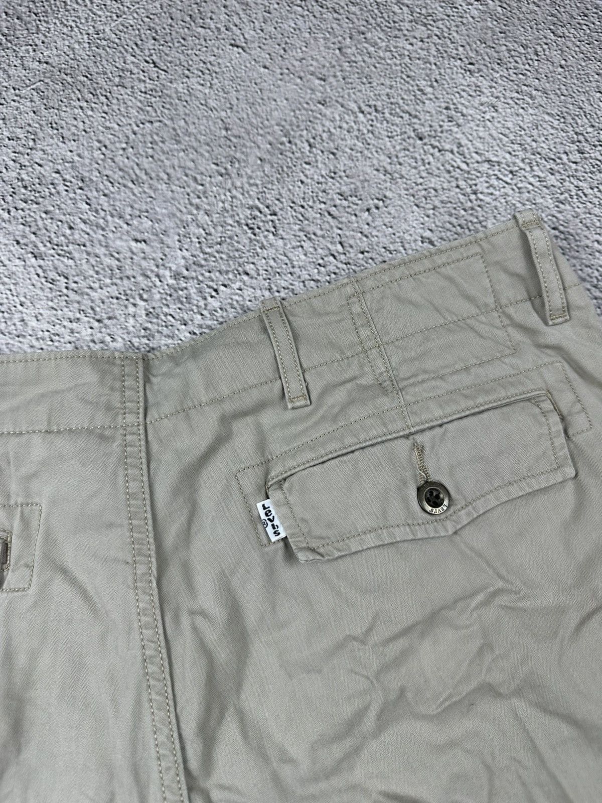 Levi's Vintage Levis Cargo Short Y2K Baggy Streetwear White Label Size US 34 / EU 50 - 5 Thumbnail