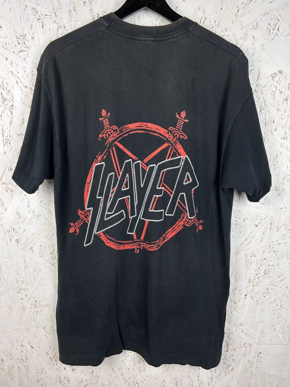 Band Tees 90s Vintage Slayer Root Of All Evil Single Stitch T-Shirt Size US L / EU 52-54 / 3 - 6 Thumbnail