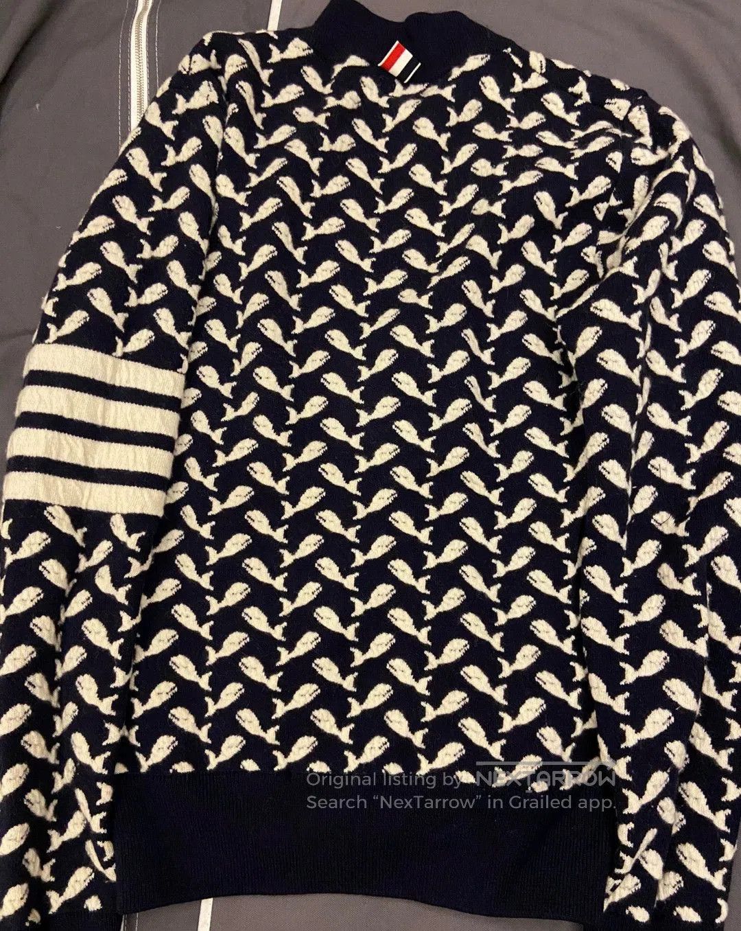 Thom Browne thom browne whale embroidery baseball jacket. Size US M / EU 48-50 / 2 - 2 Thumbnail