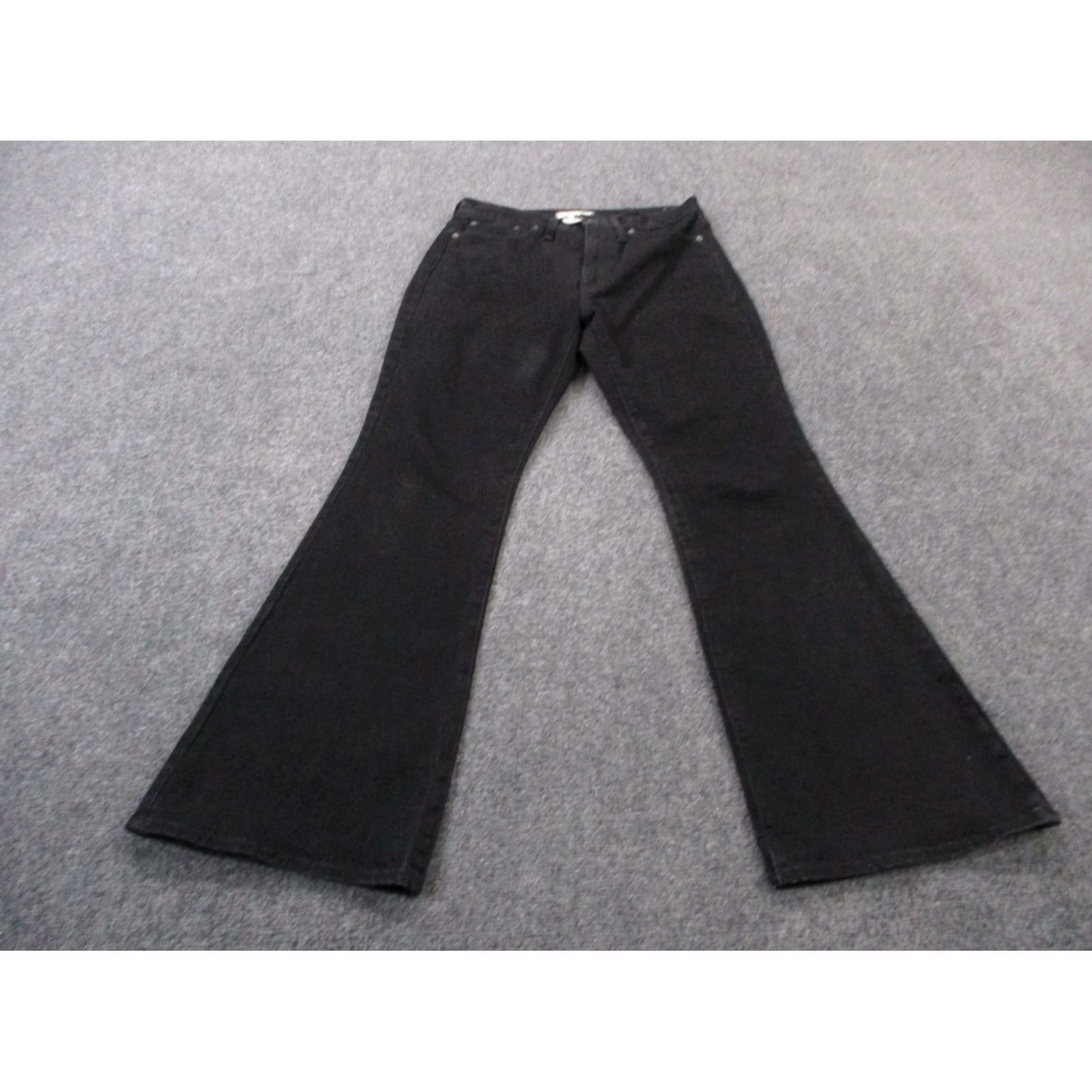 Madewell Madewell Jeans Women 27 Black Flared High Rise Vintage-Style Regular Denim Stretch Jeans Womens 27 Black Flare Jeans Size 27" / US 4 / IT 40 - 2 Thumbnail