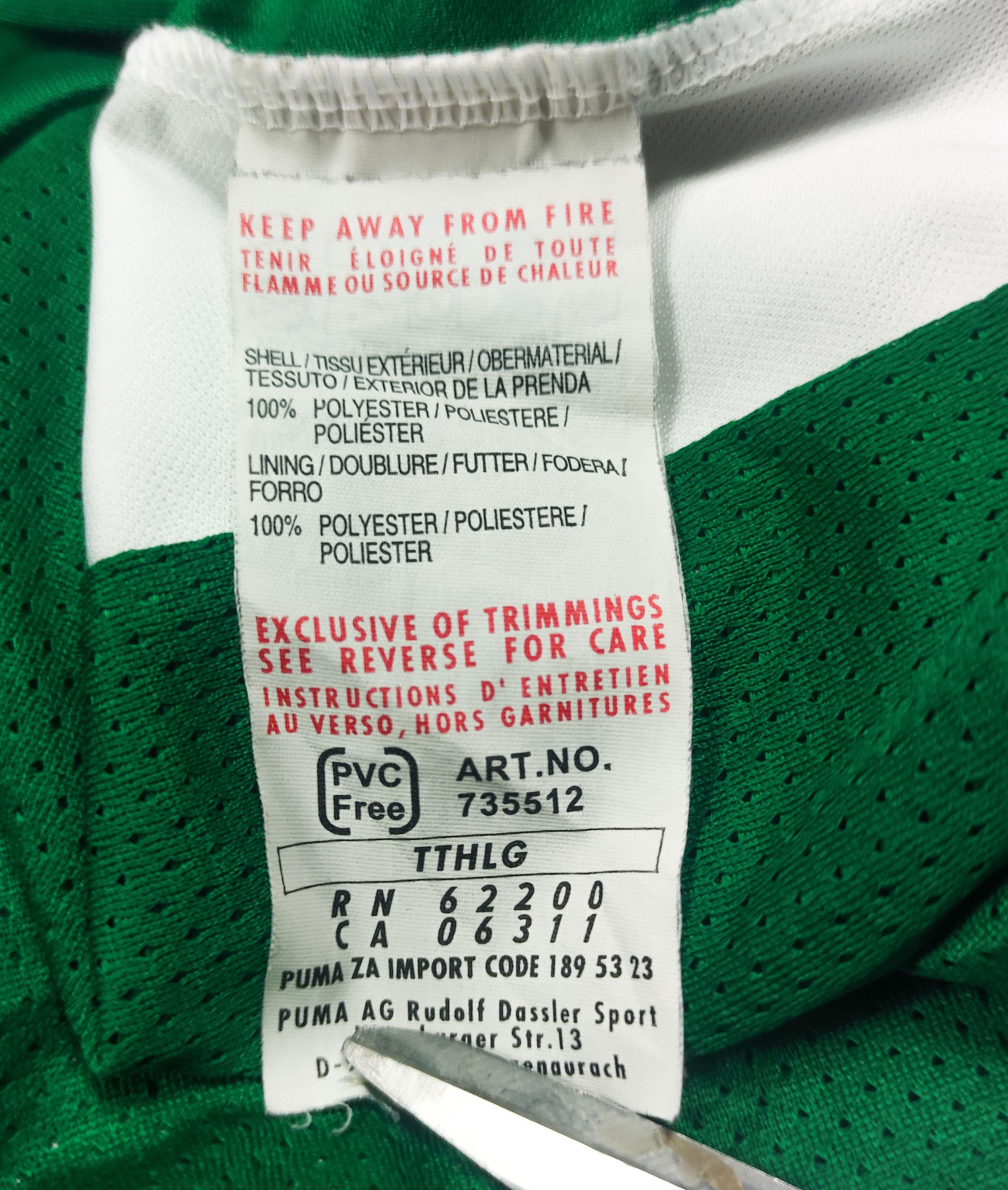 Puma Saudi Arabia 2008 2009 Puma Longsleeve Home Shirt Kit Jersey Size US L / EU 52-54 / 3 - 4 Thumbnail
