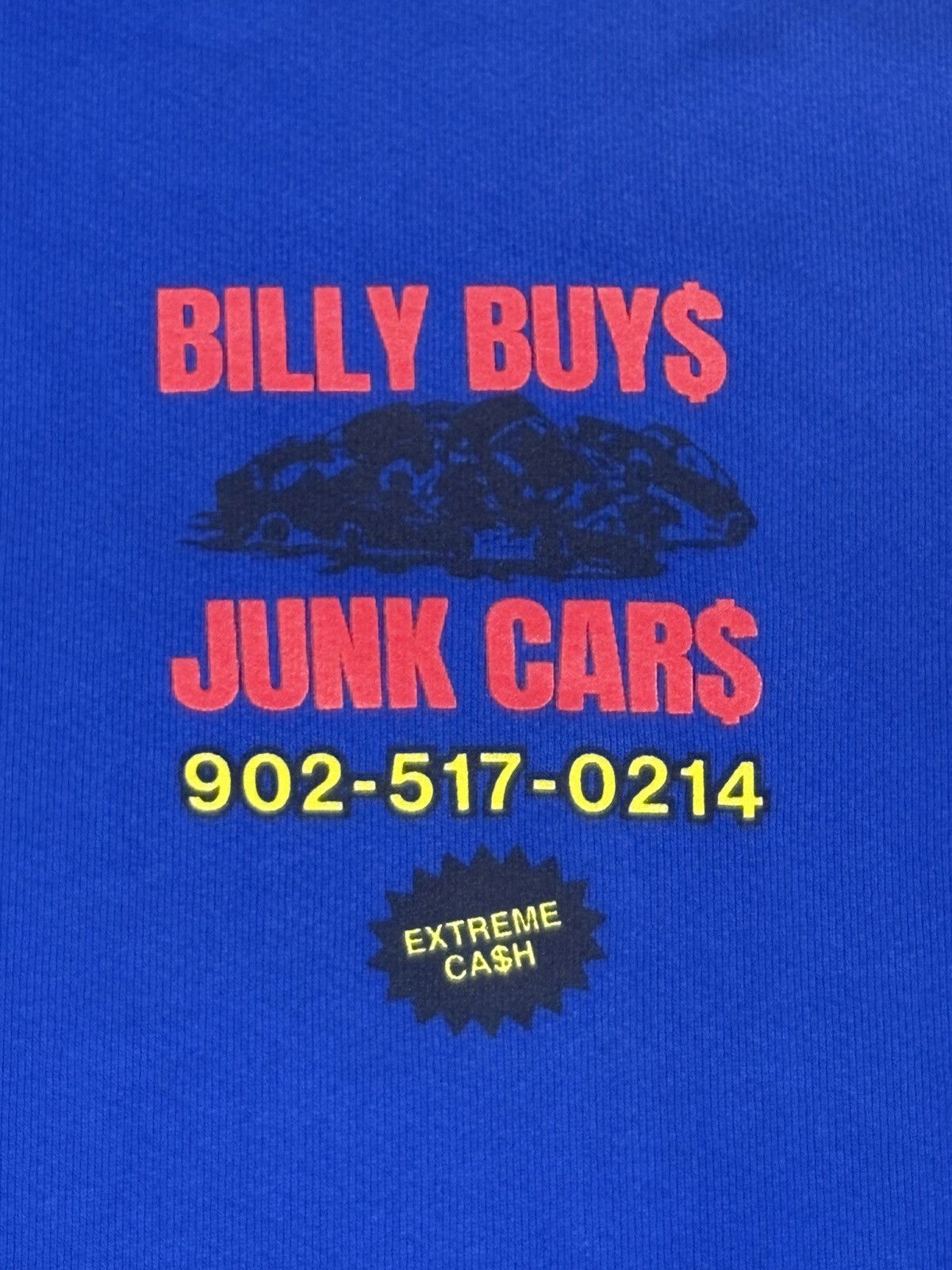 Billy Hill 2021 Billy Hill “I Buy Junk Cars” Neon Blue Hoodie Size XL Size US XL / EU 56 / 4 - 5 Thumbnail