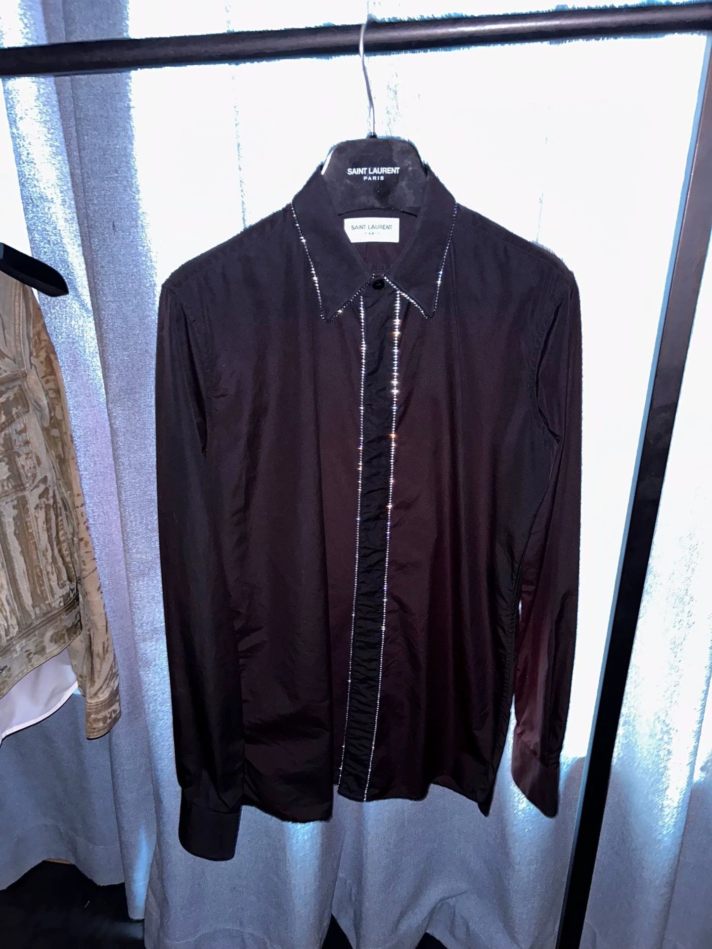 Saint Laurent Paris Saint Laurent Paris Rhinestone shirt Size US M / EU 48-50 / 2 - 1 Thumbnail