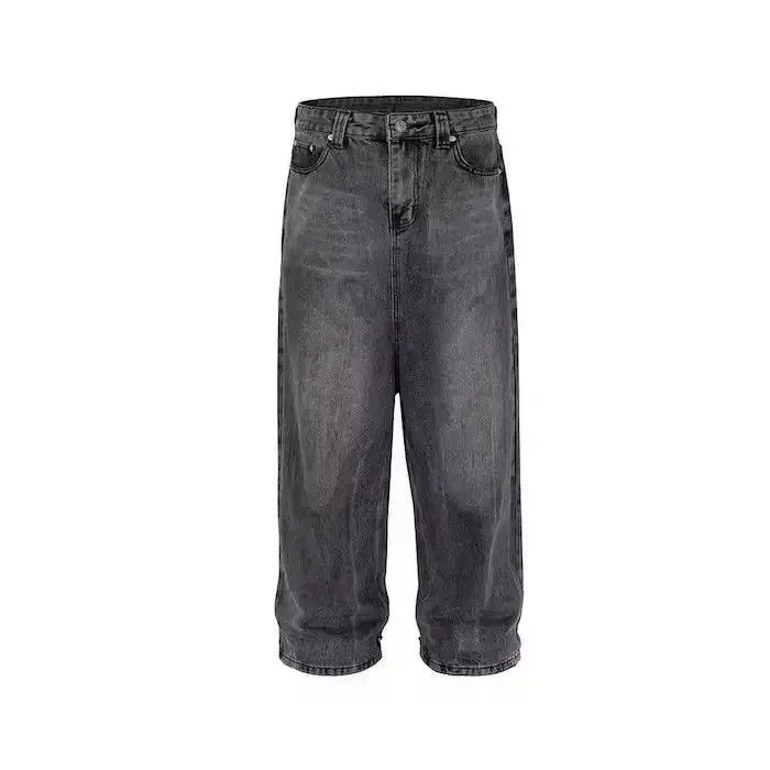 Japanese Brand Black Washed Damage Baggy jeans Size US 32 / EU 48 - 2 Thumbnail