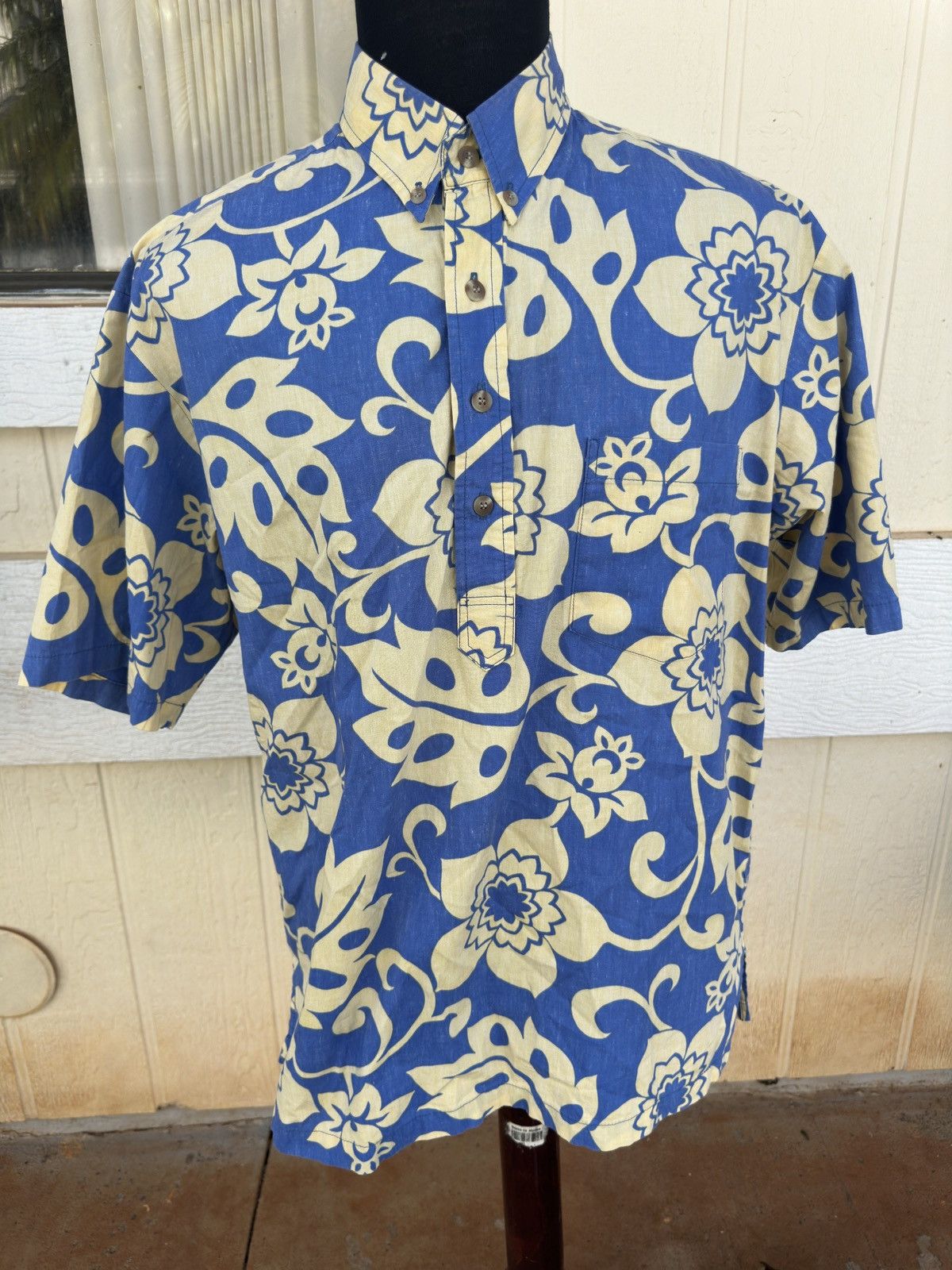 Other Kahala Hawaiian Print Blue/Yellow 3/4 Button Men's Large Size US L / EU 52-54 / 3 - 1 Thumbnail