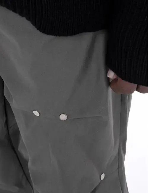 Japanese Brand Button Pleated Pants Cargo y2k streetwear Size US 30 / EU 46 - 6 Thumbnail