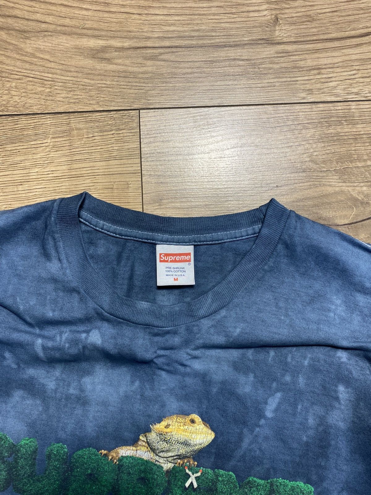 Supreme Supreme Lizard Tee SS20 Blue Tie Dye Logo T-Shirt Size M Size US M / EU 48-50 / 2 - 4 Thumbnail