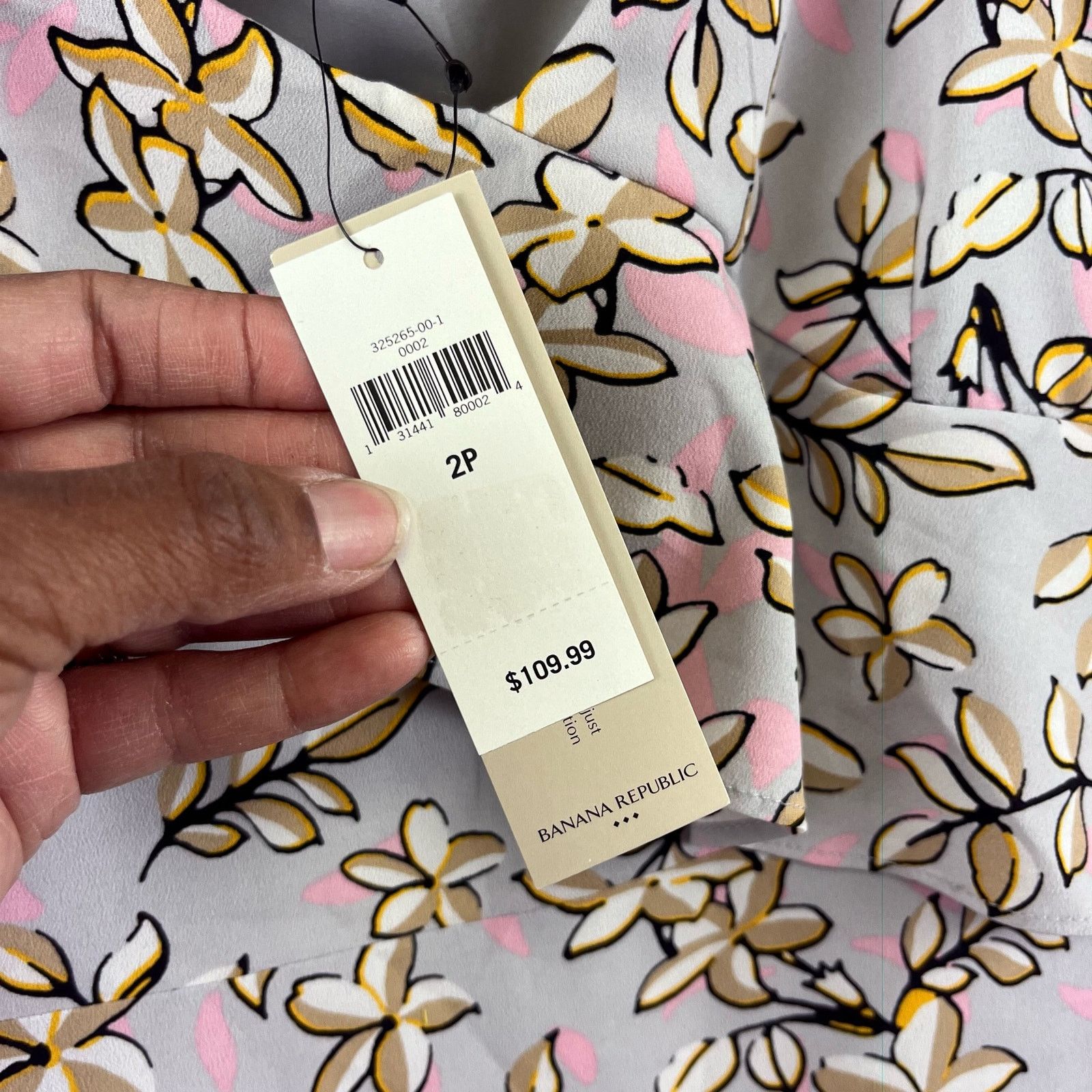 Banana Republic Banana Republic Petite 2P Dress Y2K Ruffle Abstract Floral Size XS / US 0-2 / IT 36-38 - 4 Thumbnail