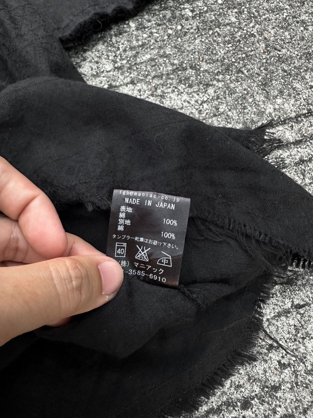 If Six Was Nine × Le Grande Bleu (L.G.B.) L.G.B. Black Distressed Long Shirt Size US S / EU 44-46 / 1 - 23 Thumbnail