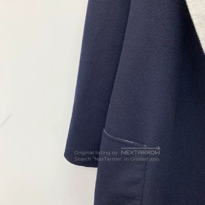 Max Mara Max Mara Blue Grey Cashmere Lapel Double-faced Wear Coat J Size S / US 4 / IT 40 - 6 Thumbnail