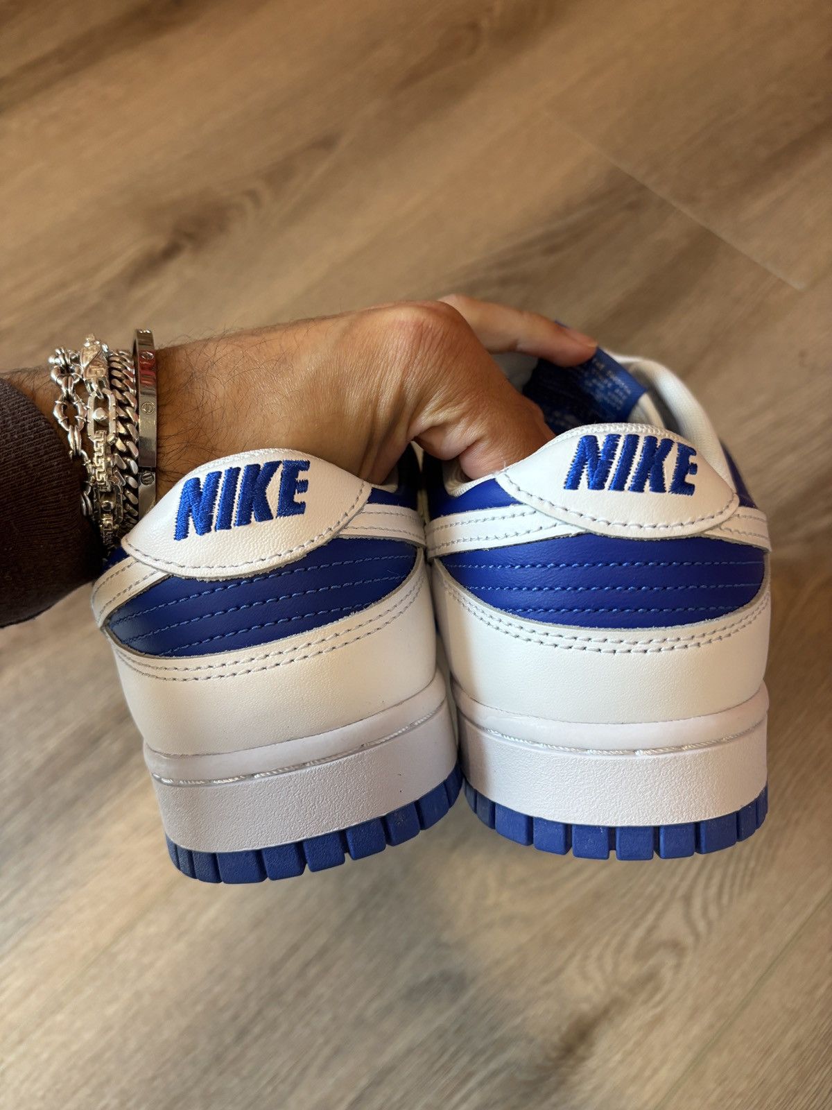 Nike Nike Dunk Low White Racer Blue 2022 Size US 9.5 / EU 42-43 - 4 Thumbnail