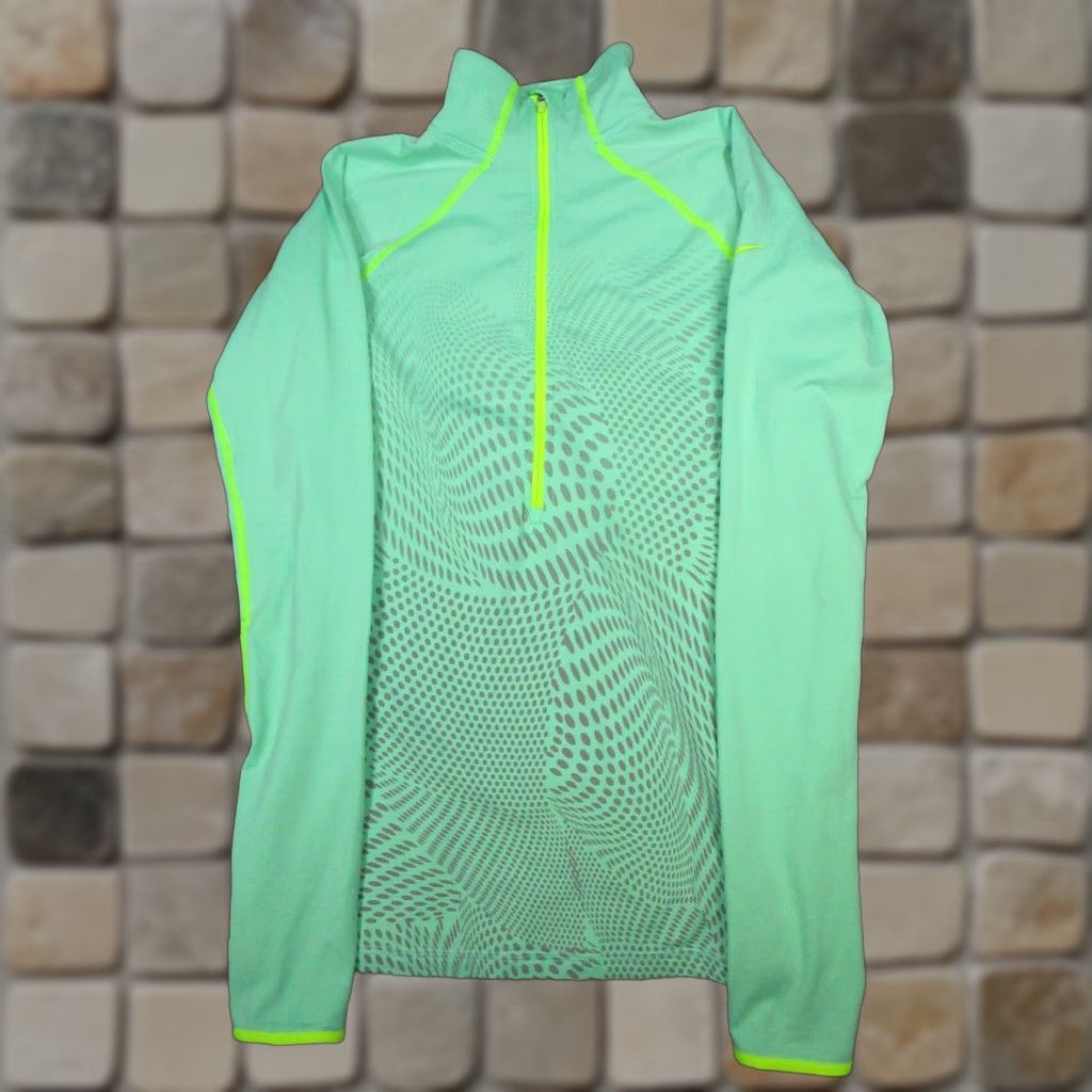 Nike Nike Pro Sweater Womens Small Green Training Half Zip Size S / US 4 / IT 40 - 1 Thumbnail