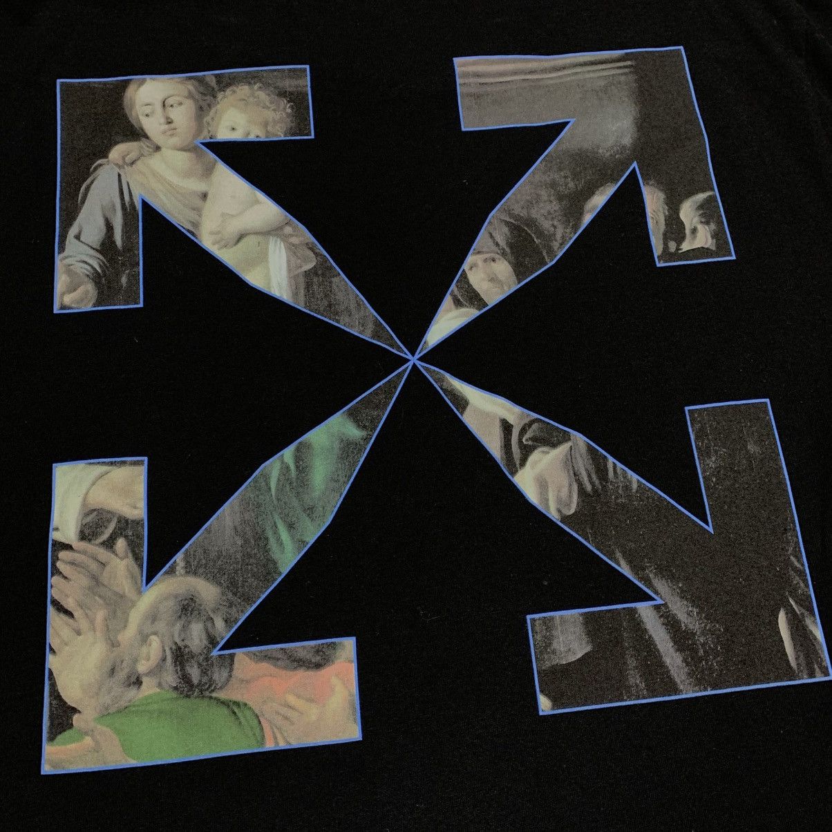 Off-White Off White XL Caravaggio Arrows Graphic Black Tee Virgil Size US XL / EU 56 / 4 - 4 Thumbnail