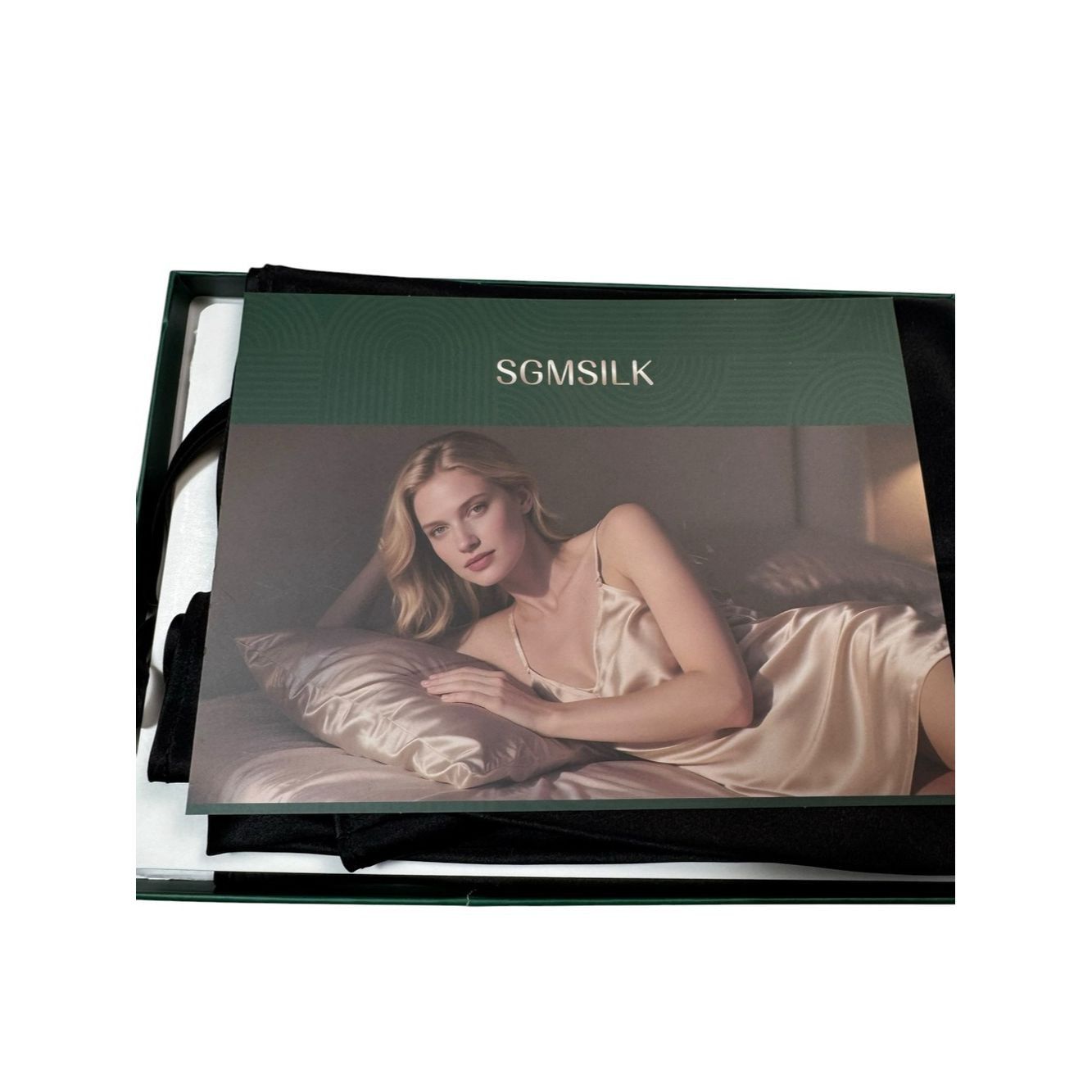 Other NWT New SGMSILK 19 Momme Mulberry Silk Black Nightgown Slip Size ONE SIZE - 5 Thumbnail