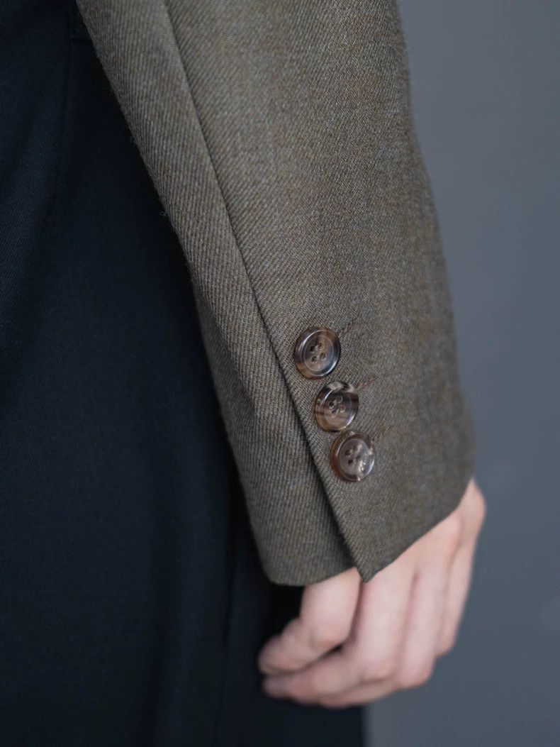 Comme des Garcons Comme Des Garcons Ash Green Deconstructed Tuxedo Jacket Size S / US 4 / IT 40 - 6 Thumbnail