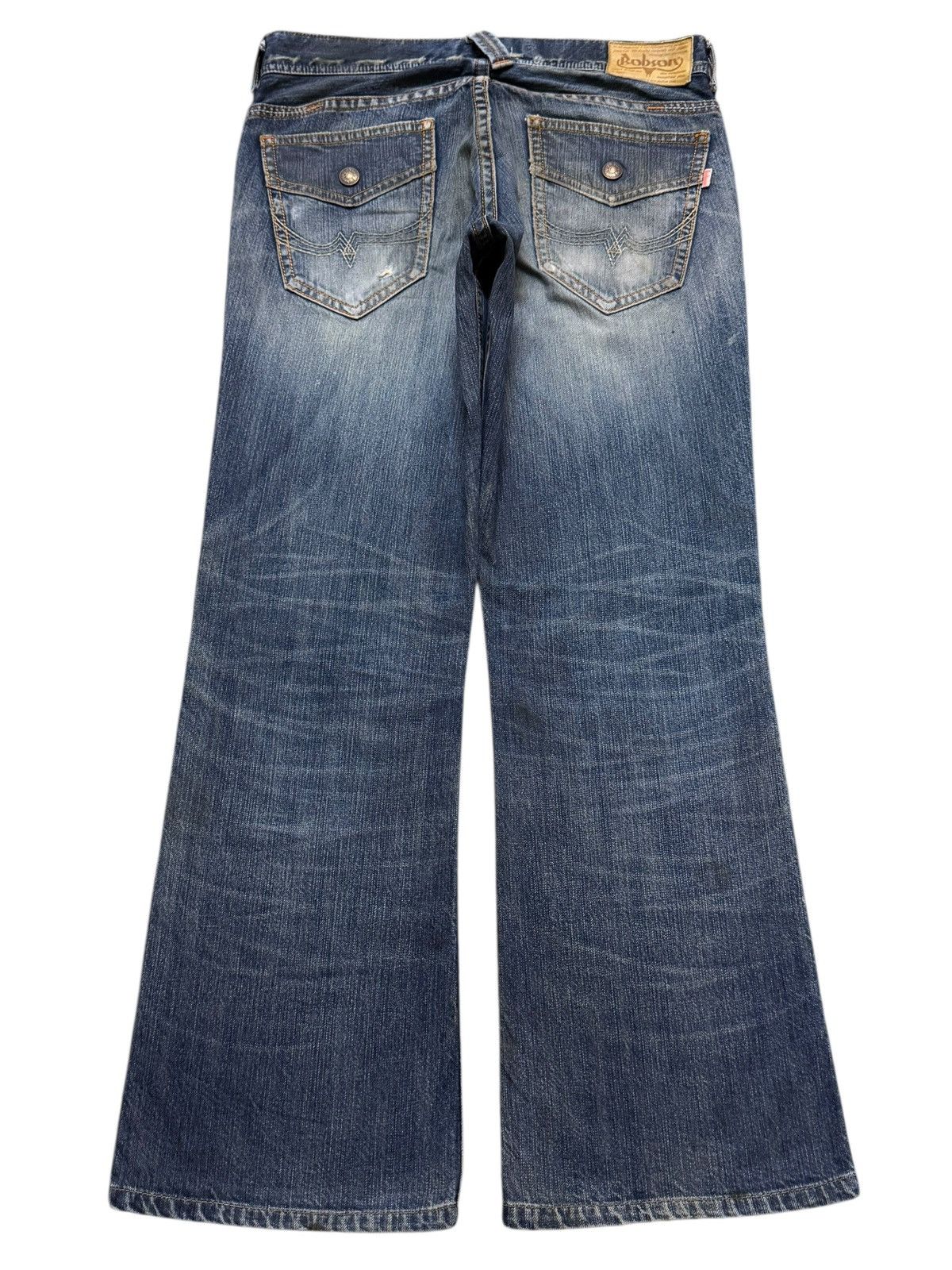 Hysteric Glamour Vintage 90s Japanese Brand Mud Dirty Wash Wide Leg Bootcut Size US 32 / EU 48 - 2 Thumbnail