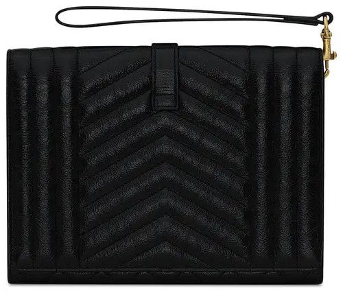 Saint Laurent Paris o1s1wg110425 651030 Size: OS / Envelope Flap Pouch in Black Size ONE SIZE - 2 Thumbnail