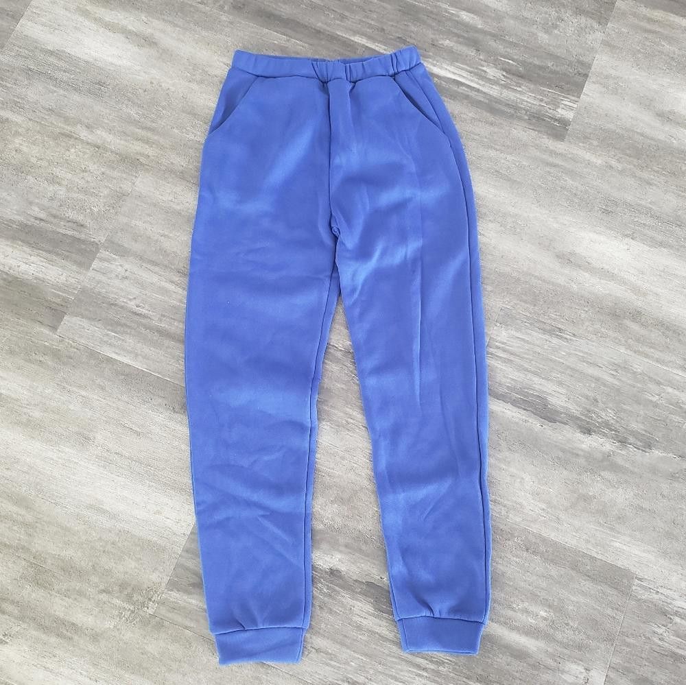 Shein Blue Basic High Waist Banded 2 Sweats Size 28" / US 6 / IT 42 - 1 Thumbnail