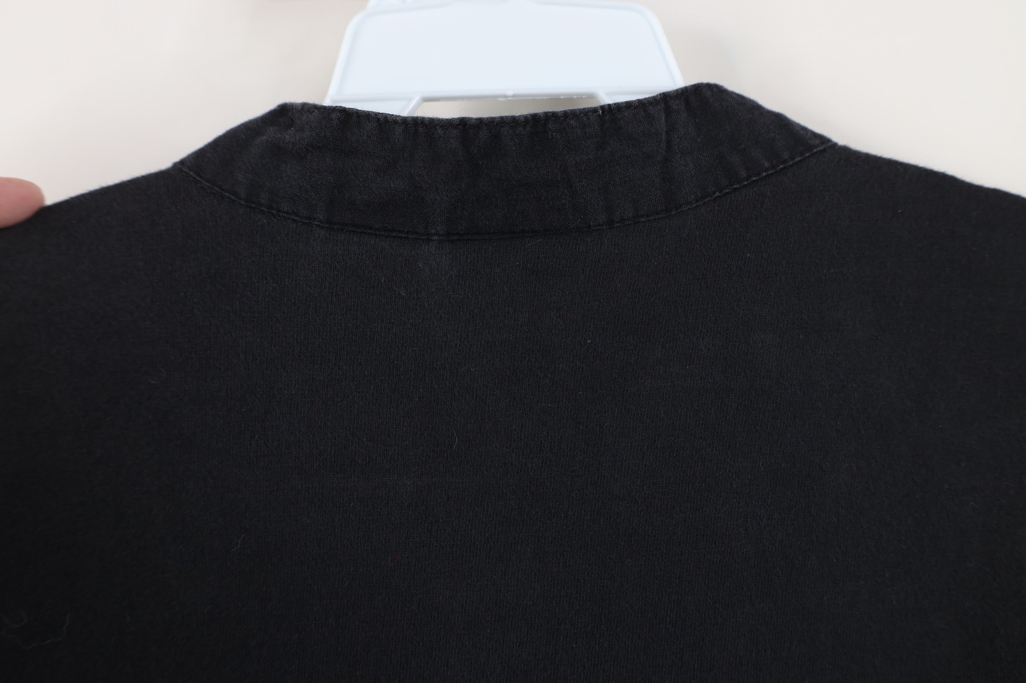 Vintage Vintage 90s Streetwear Blank Cotton Henley T-Shirt Black Size US L / EU 52-54 / 3 - 10 Thumbnail