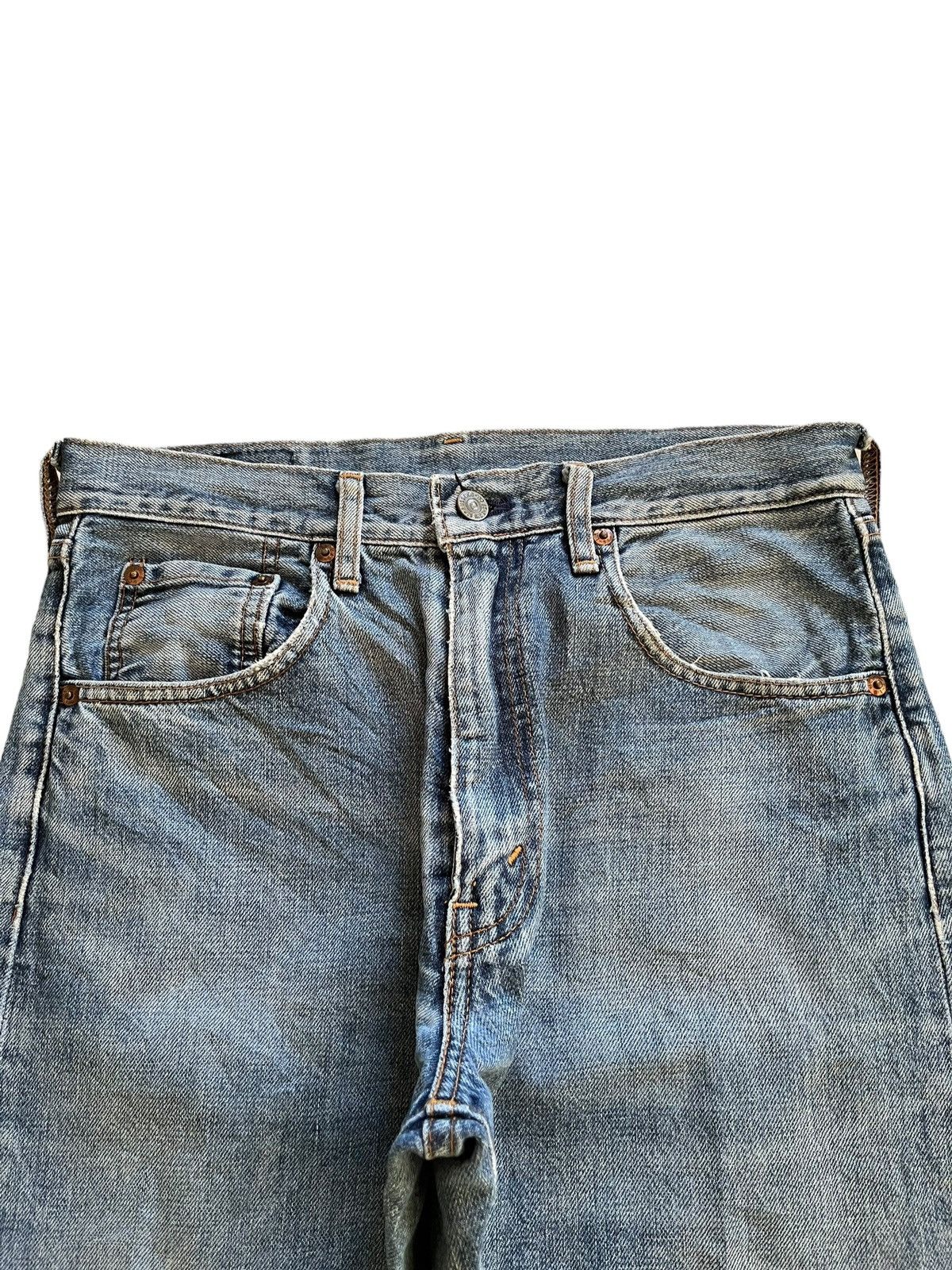 Levi's Vintage 80s Levis 502 Big E Selvedge Baggy Jeans Size US 31 - 5 Thumbnail