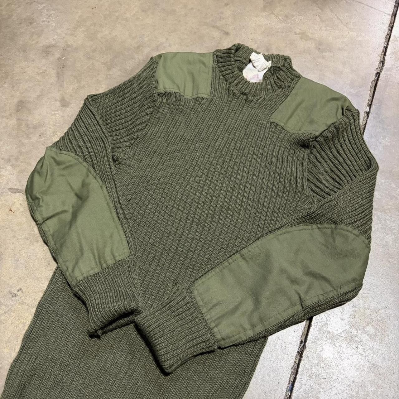 Vintage Vintage British Military Sweater Woolly Pully Ribbed Knit Size US L / EU 52-54 / 3 - 2 Thumbnail