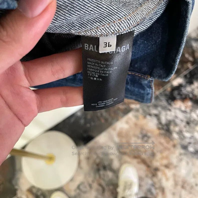 Balenciaga Balenciaga Upside Down Irregular Two-Way Denim Jacket Size XS / US 0-2 / IT 36-38 - 5 Thumbnail
