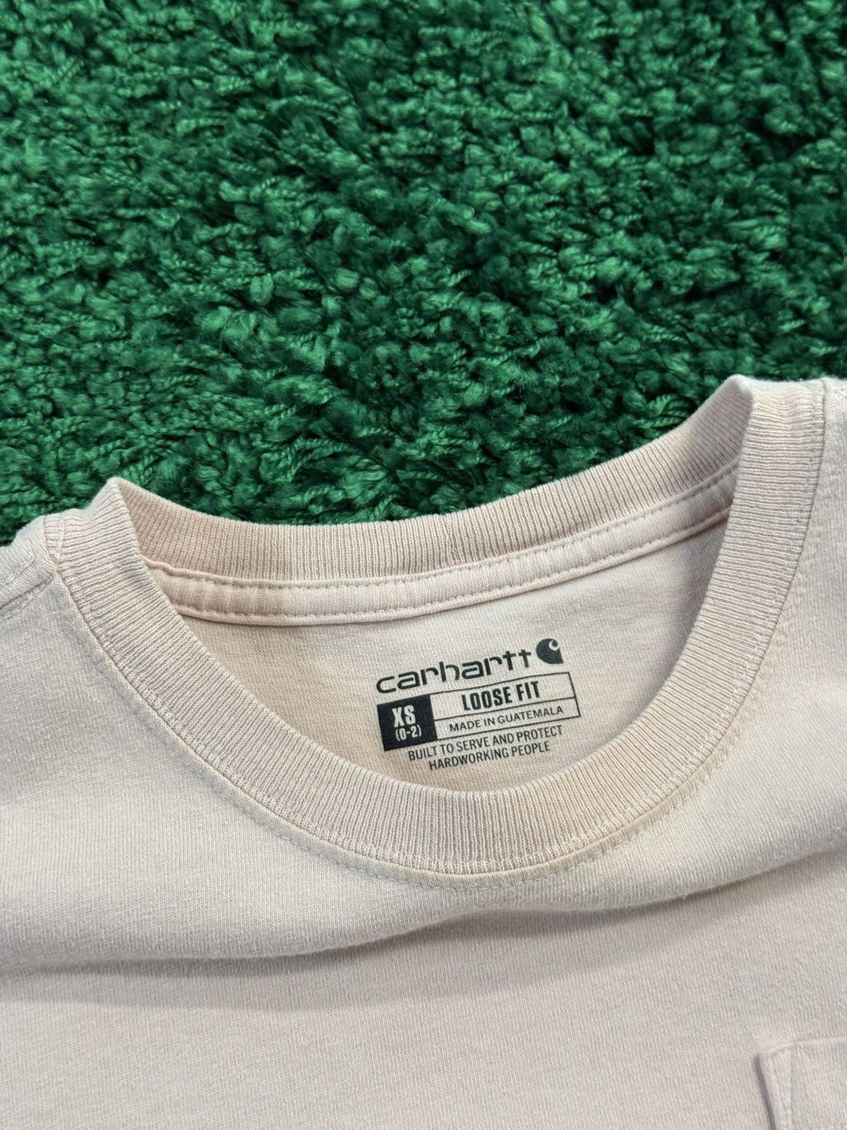 Carhartt Light Pink Carhartt Pocket Logo Patch Tee Sz. XS Size US XS / EU 42 / 0 - 4 Thumbnail