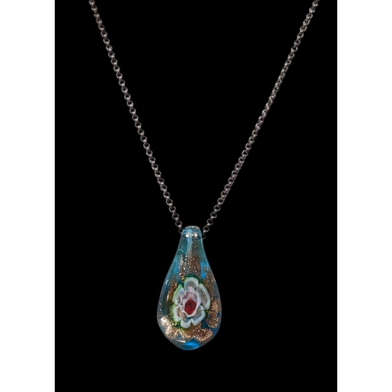 Other Floral Cottagecore Handblown Glass Pendant Necklace Size ONE SIZE - 5 Thumbnail