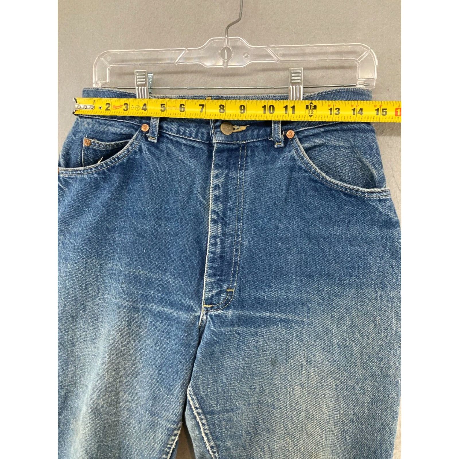 Lee VINTAGE Lee Womens Mom Jeans 14M Relaxed USA MADE Denim 5-Pocket Blue 31in Inseam Mens? Size 36" / US 14 / IT 50 - 2 Thumbnail