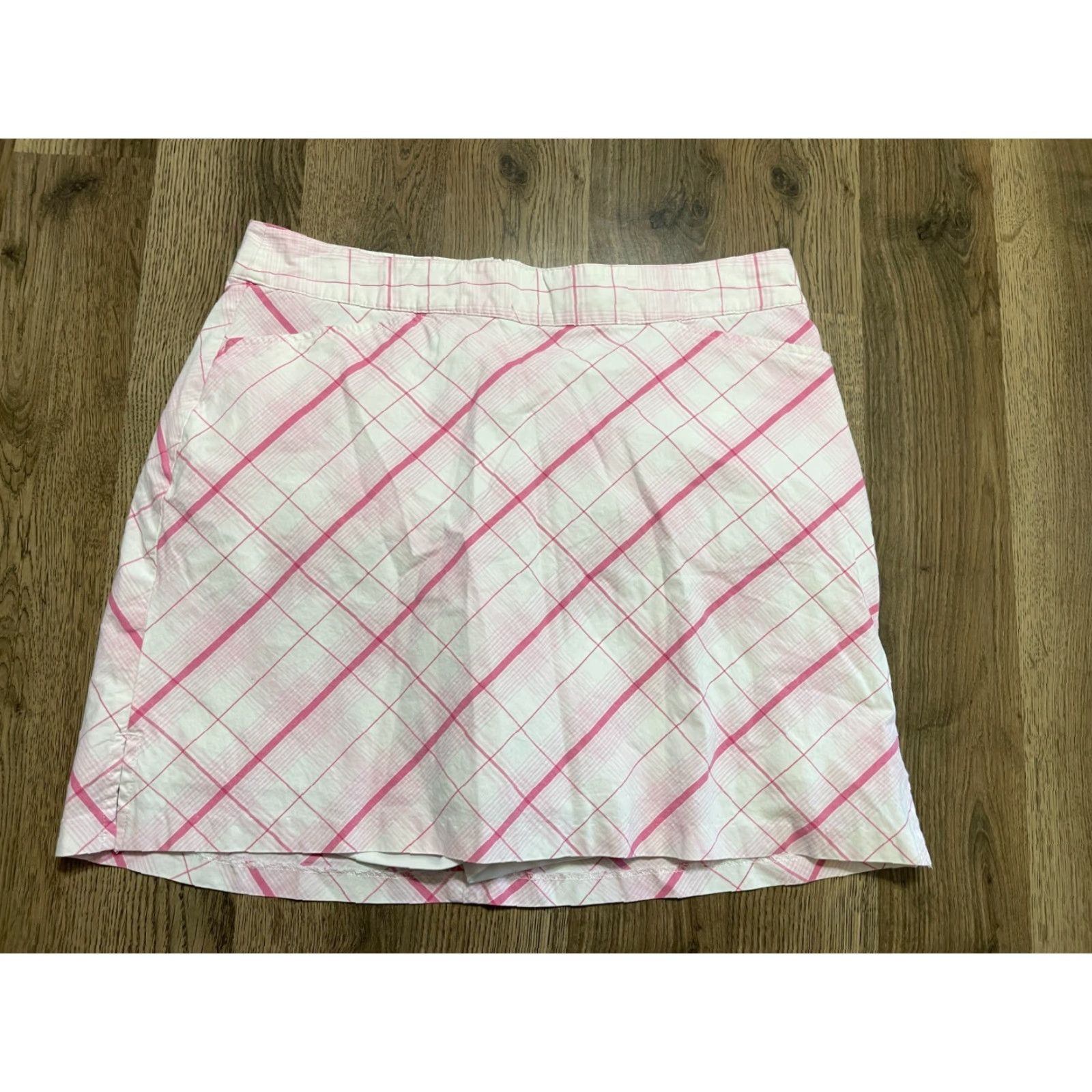 Vintage Lady Hagen Skirt Skort, Women's 8, Pink White, Breast Cancer, Regular, Short, Casual, Fall Spring Summer, Womens, Skirt, Lady Hagen Size 30" / US 8 / IT 44 - 2 Thumbnail