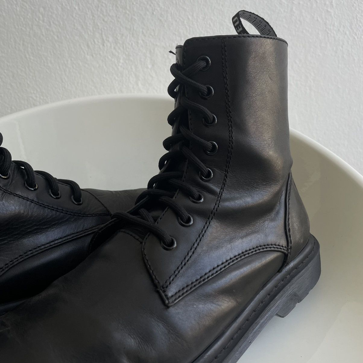 Limi Feu Very Rare! Limi Feu Leather Combat Boots with Side Zipper Size US 12 / EU 45 - 3 Thumbnail