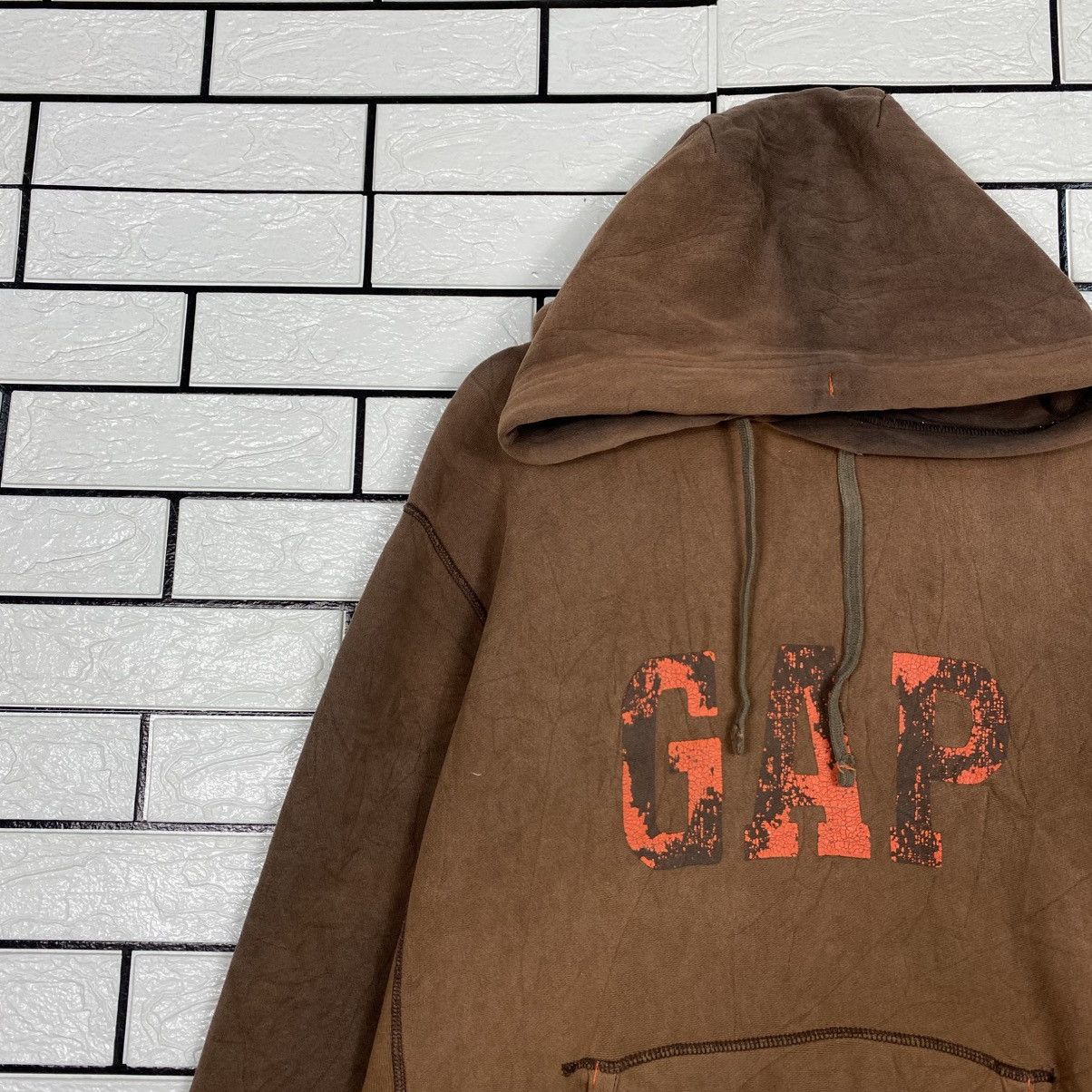 Japanese Brand Trashed Distressed Punk Design Hoodie Gap Big Logo Size US XL / EU 56 / 4 - 8 Thumbnail
