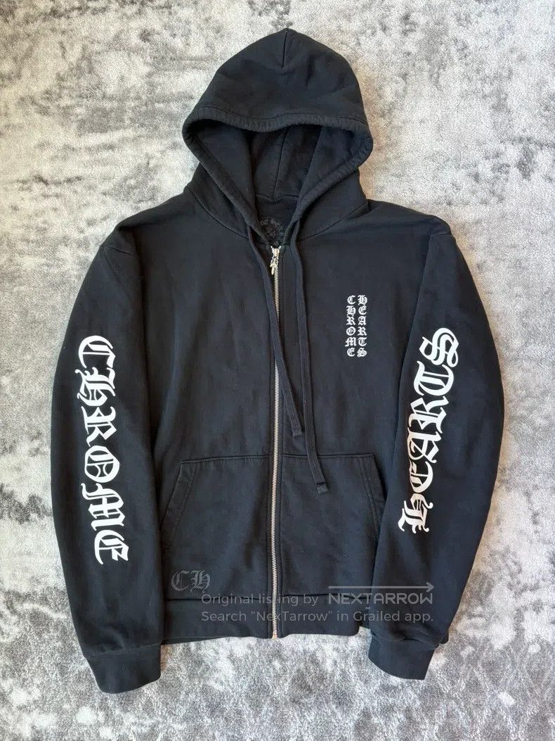 Chrome Hearts CHROME HEARTS Size M Black hooded zipper letter sweater Size US M / EU 48-50 / 2 - 1 Thumbnail