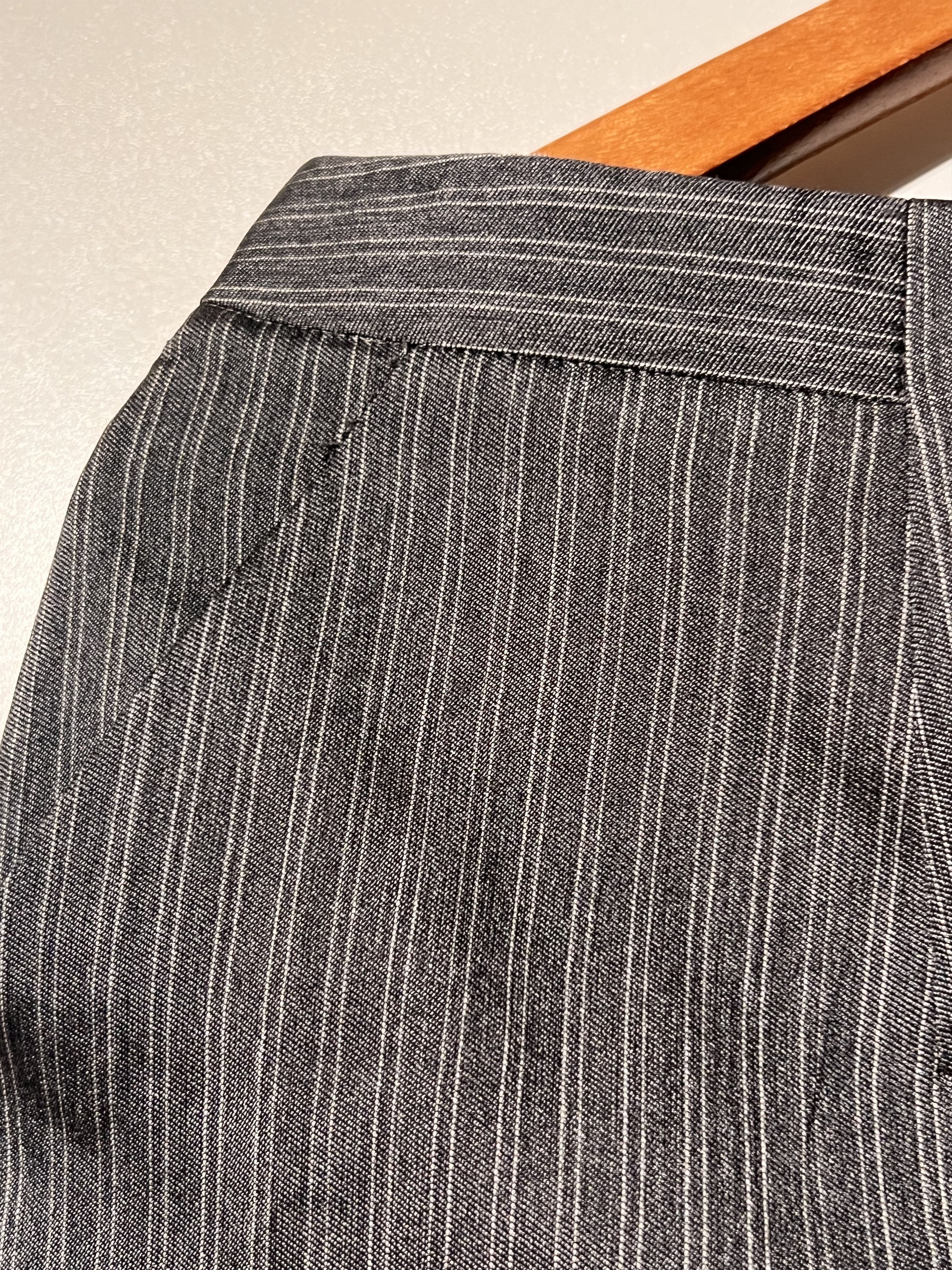 Giorgio Armani Vintage Giorgio Armani Silk Pinstripe Trousers Size 46S - 2 Thumbnail
