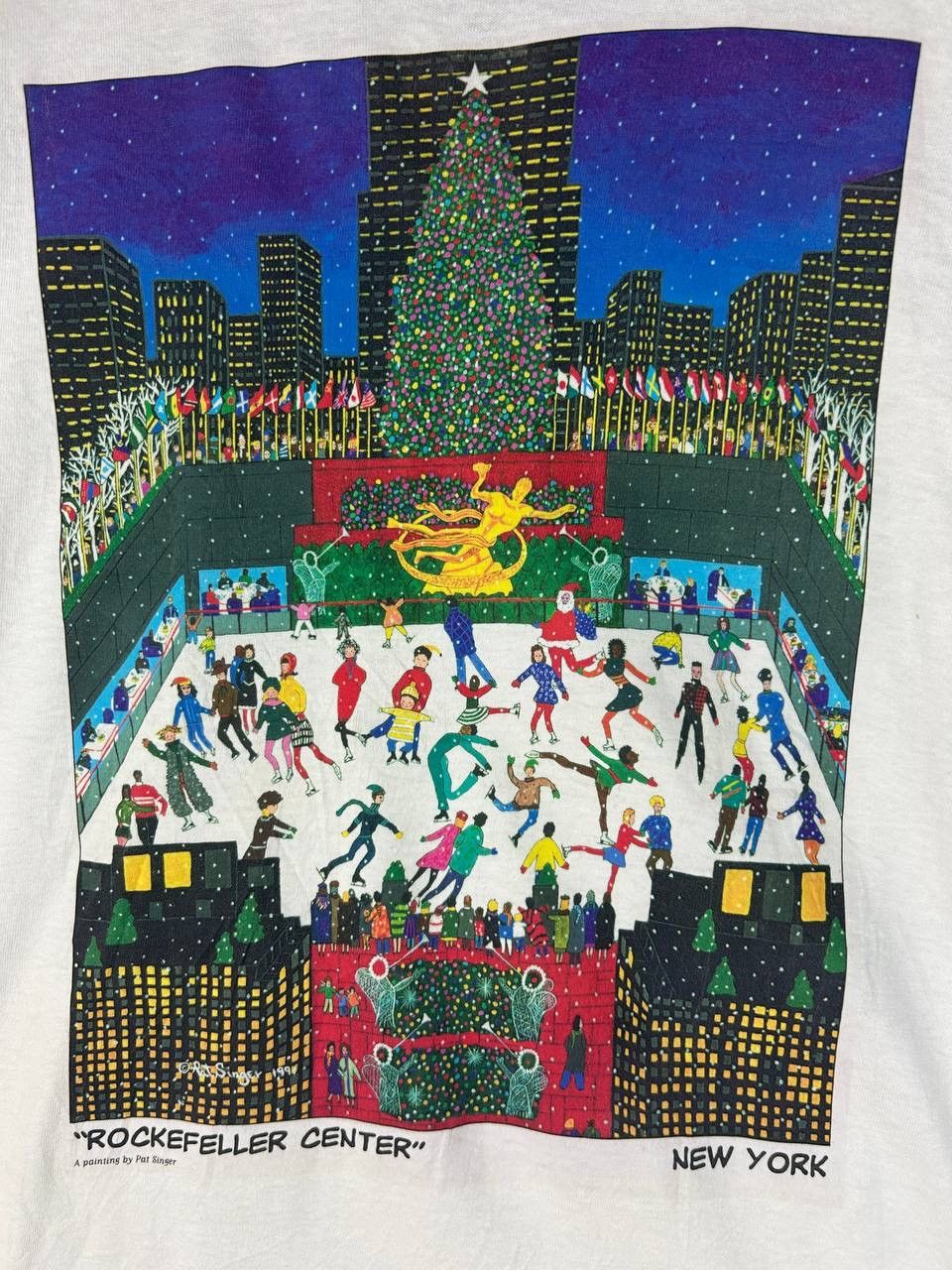 Vintage Vintage 90s Pat singer Painting Art Work, Rockefeller Cnter Size US M / EU 48-50 / 2 - 5 Thumbnail