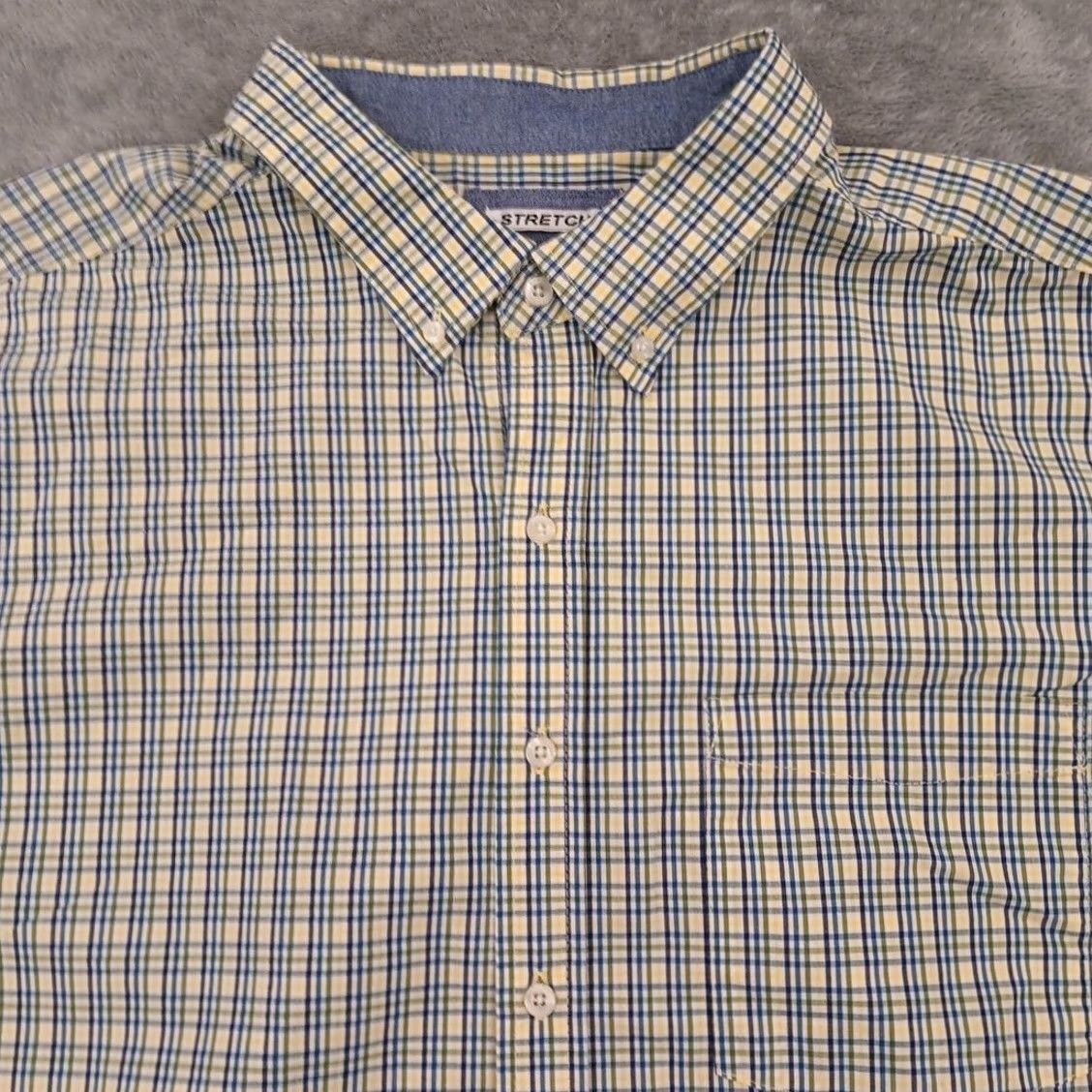 Haggar Haggar Shirt Men 2XLT Green Plaid Short Sleeve Button-Down Stretch Shirt Size US XXL / EU 58 / 5 - 2 Thumbnail