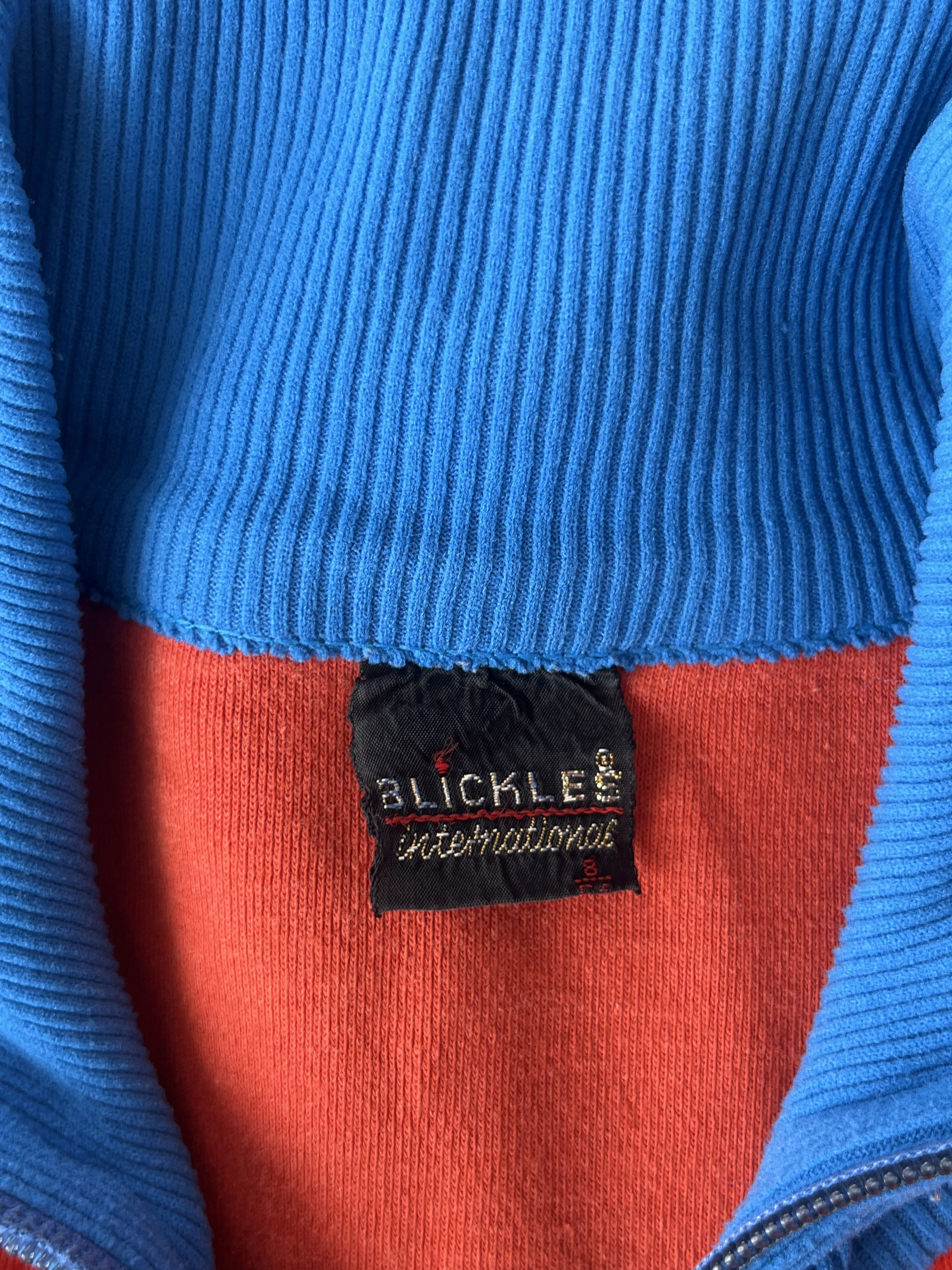 Vintage BLICKLES Vintage 80s Adults Top Jersey Very Rare Red/Blue Size US L / EU 52-54 / 3 - 7 Thumbnail