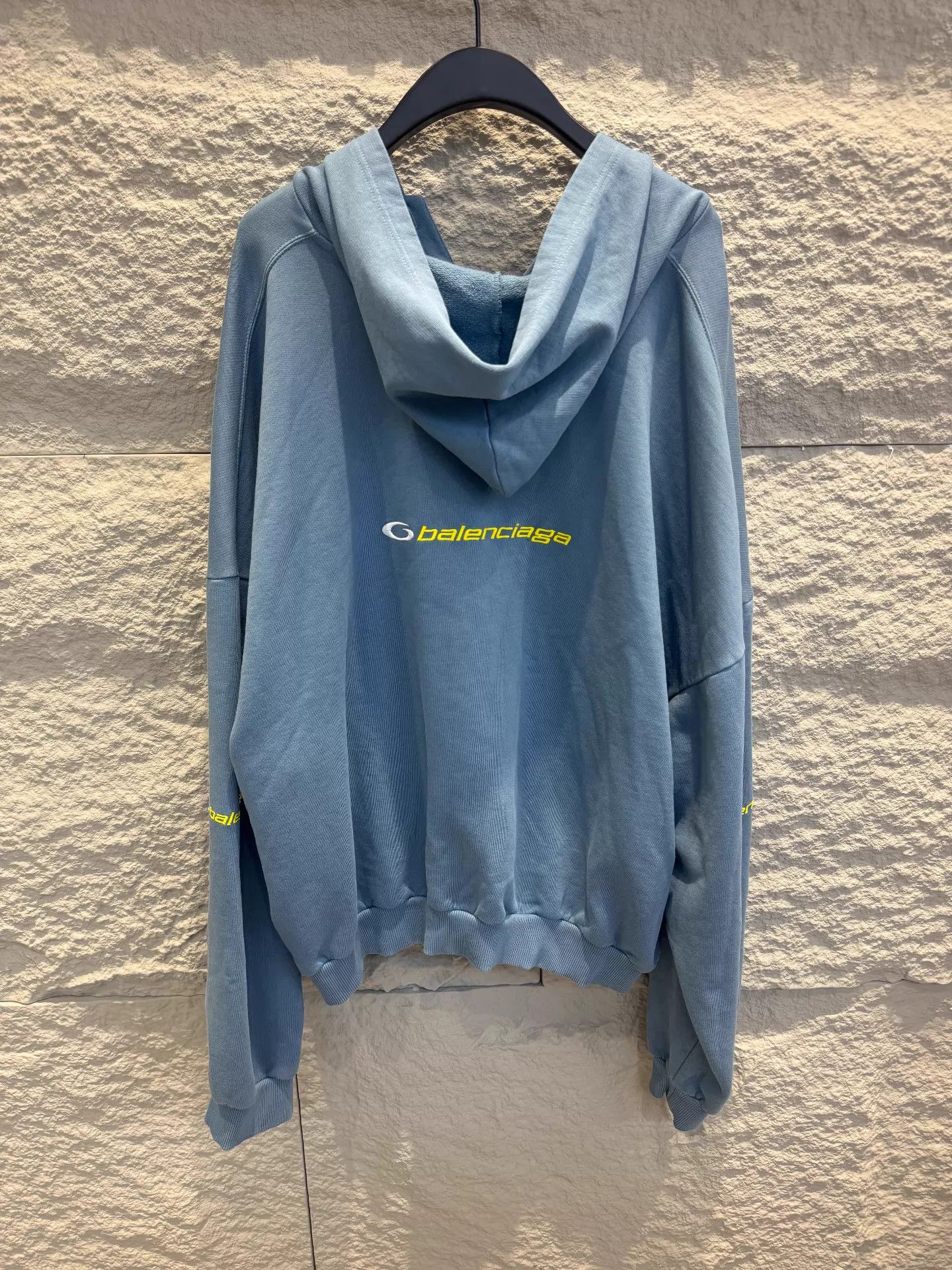 Balenciaga Balenciaga Haze Blue Oversized Hoodie Unisex Size M Size US M / EU 48-50 / 2 - 3 Thumbnail