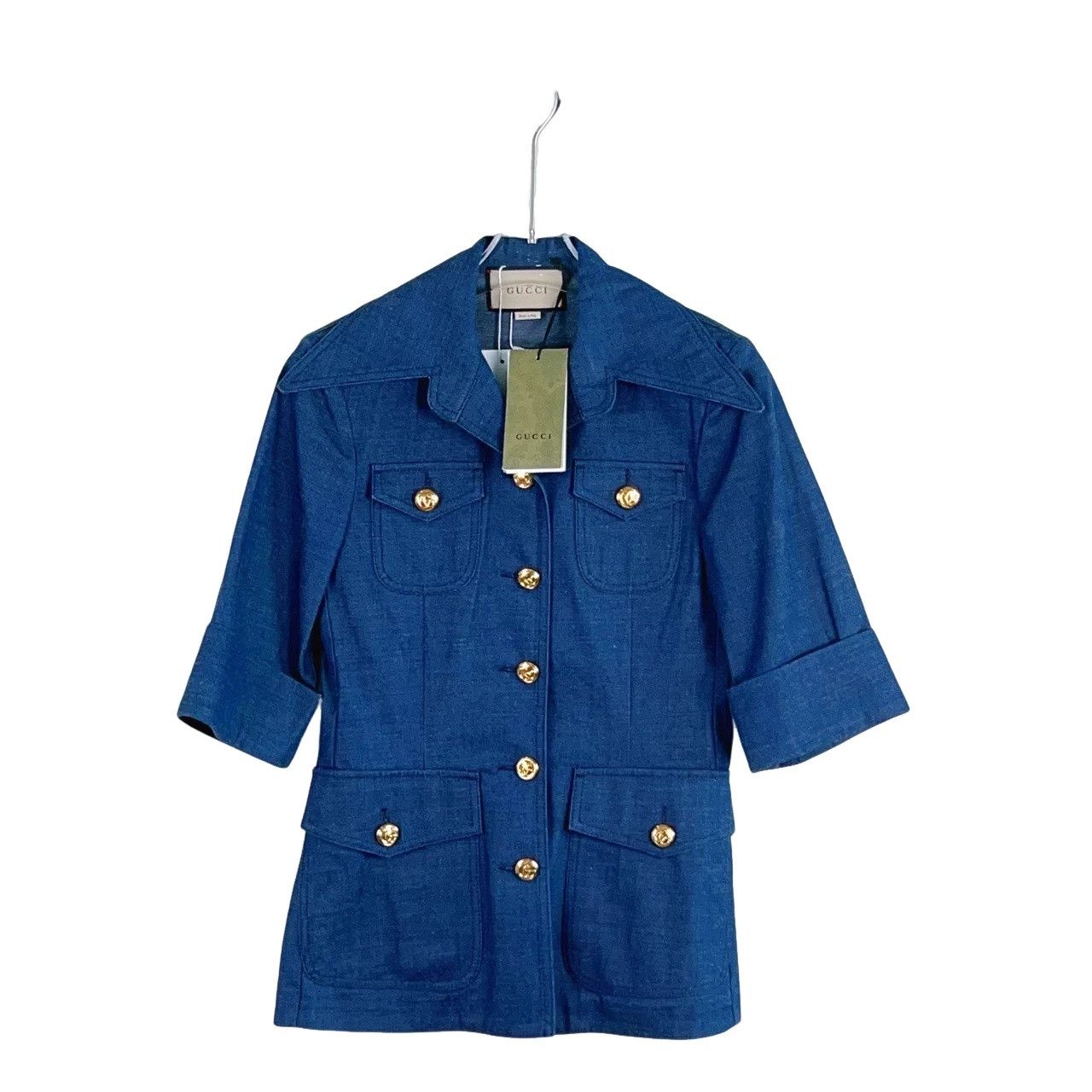 gucci デニムジャケット　38 Gucci Gucci Gold Button Denim Jacket Size IT 38 | Grailed
