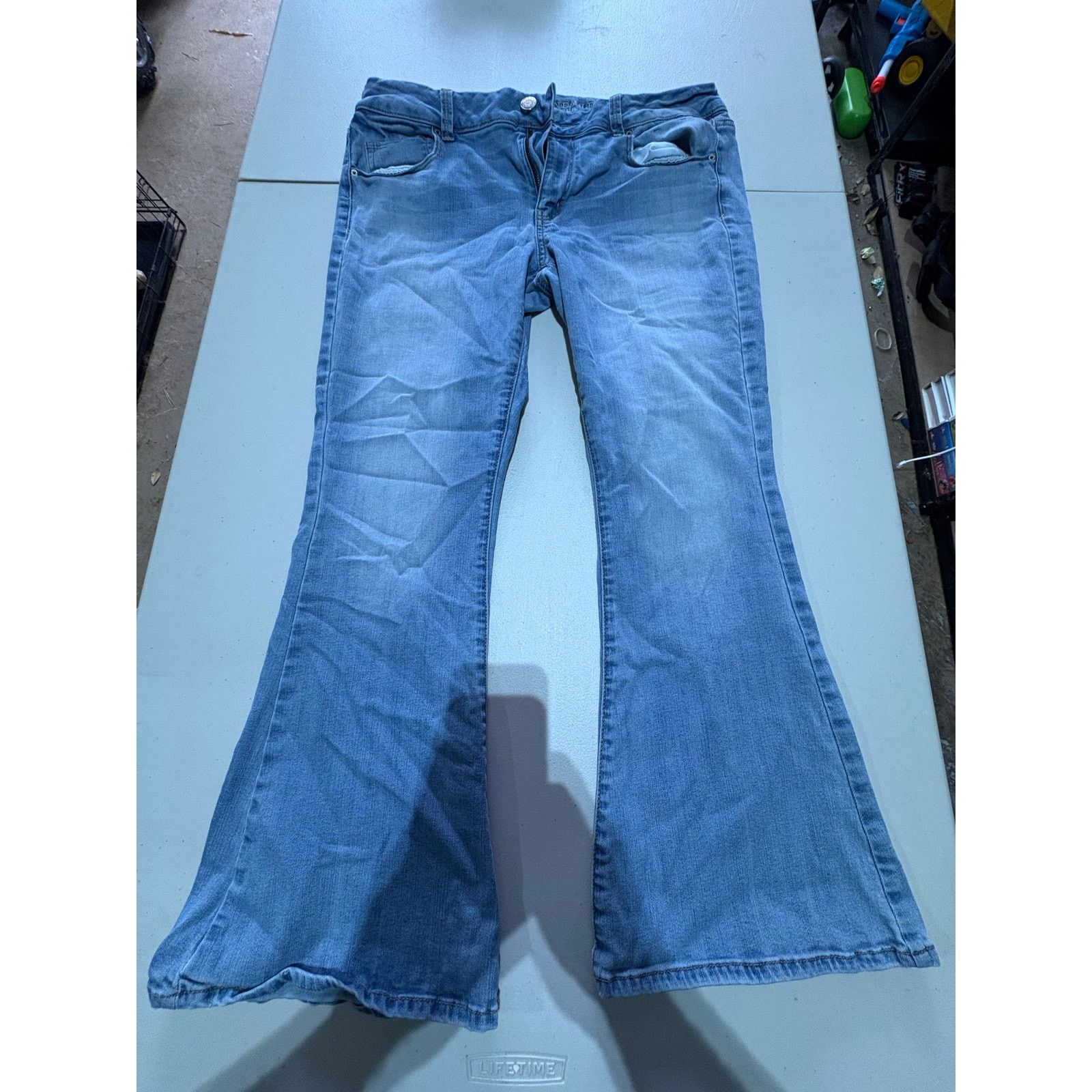 American Eagle Outfitters American Eagle Outfitters Womens 16 Bootcut Flare Jeans Size 38" / US 16 / IT 52 - 2 Thumbnail