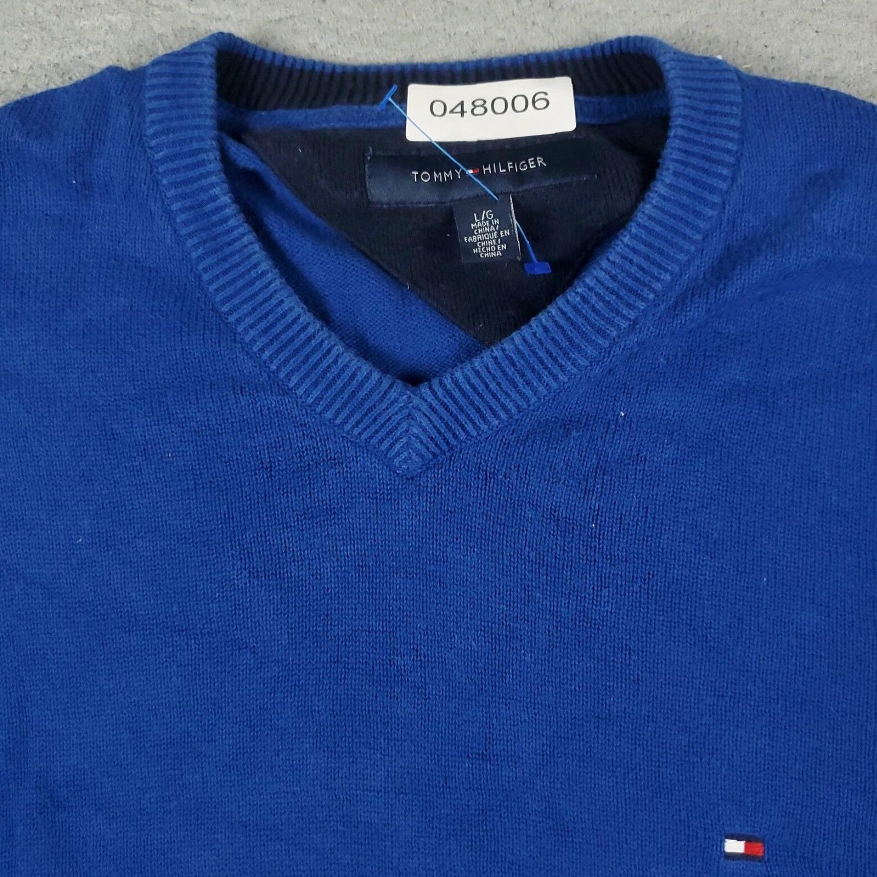 Tommy Hilfiger Tommy Hilfiger Sweater Mens Large Blue Crew Neck Pullover Cotton Size US L / EU 52-54 / 3 - 2 Thumbnail