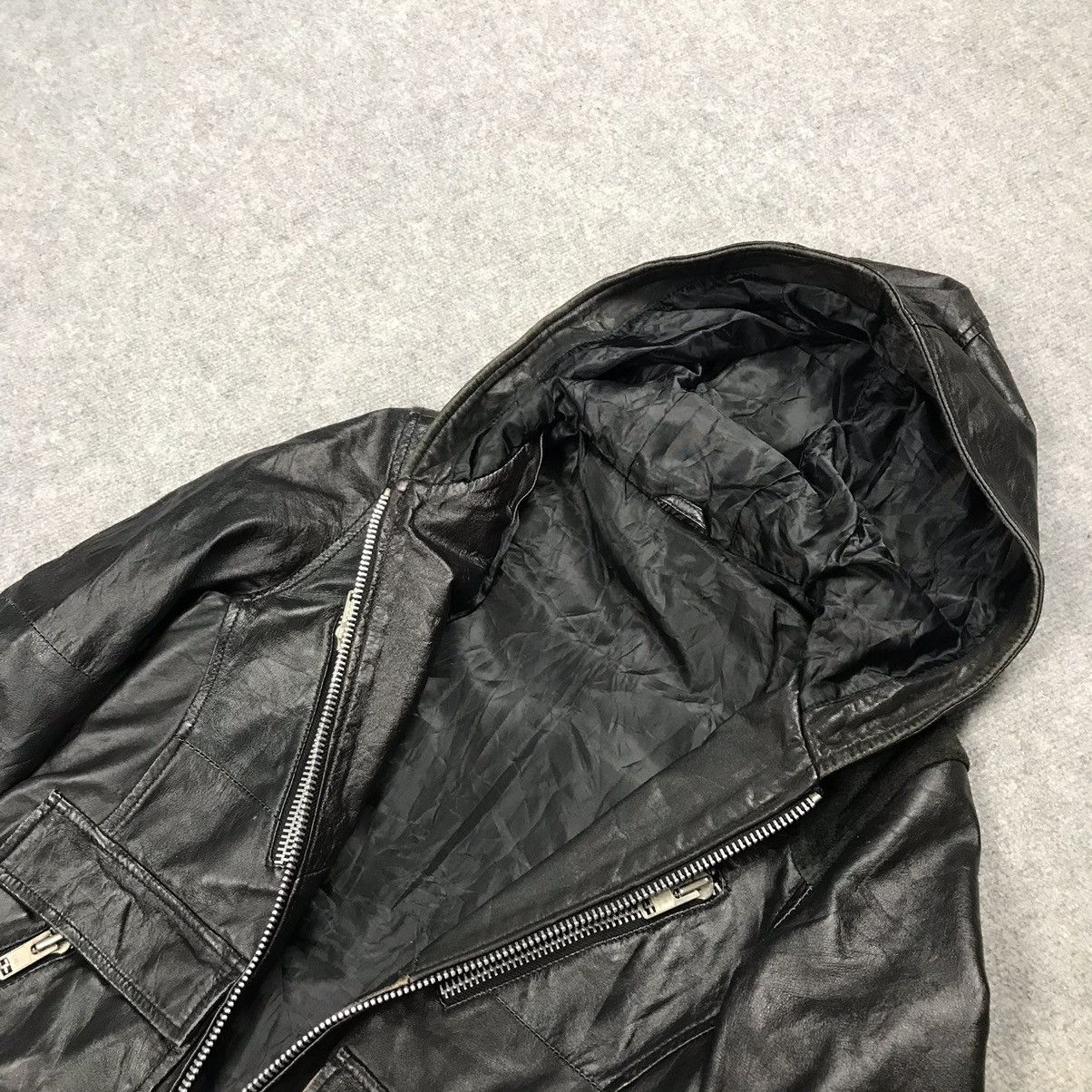 14th Addiction × If Six Was Nine LEATHER ZIPPER HOODIES JACKET PUNK LGB STYLE JACKET Size US S / EU 44-46 / 1 - 9 Thumbnail