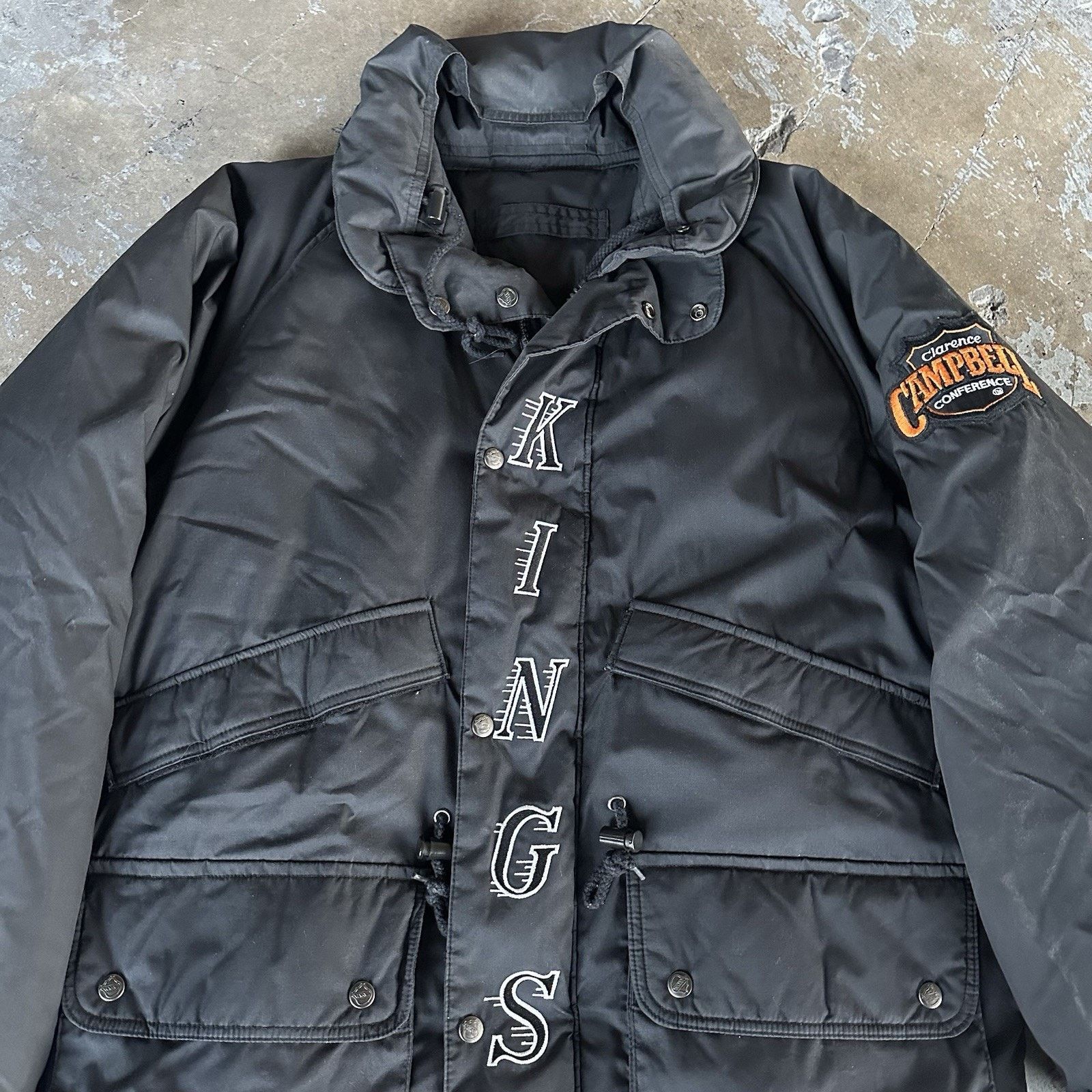 NHL × Pro Player × Vintage Vintage 90s Pro Player Kings Reversible Parka Puffer Jacket Size US L / EU 52-54 / 3 - 2 Thumbnail