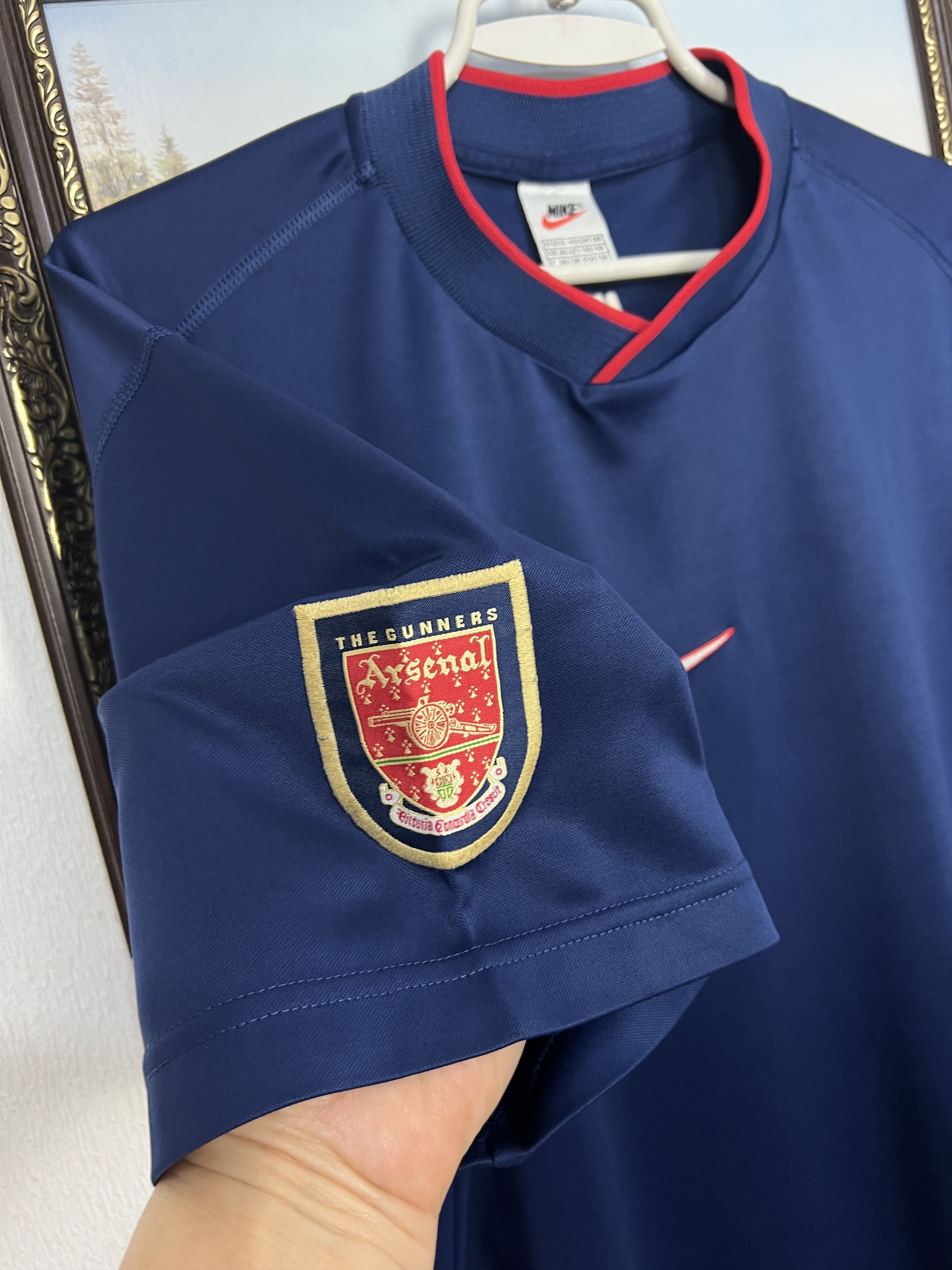 Nike Vintage Arsenal Football Train Shirt Soccer Jersey Trikot Size US XL / EU 56 / 4 - 4 Thumbnail