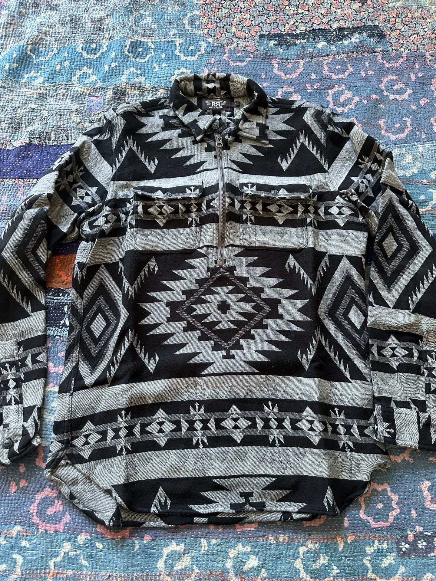 RRL Ralph Lauren RRL Southwest Half-Zip Shirt M Like New Size US M / EU 48-50 / 2 - 1 Thumbnail